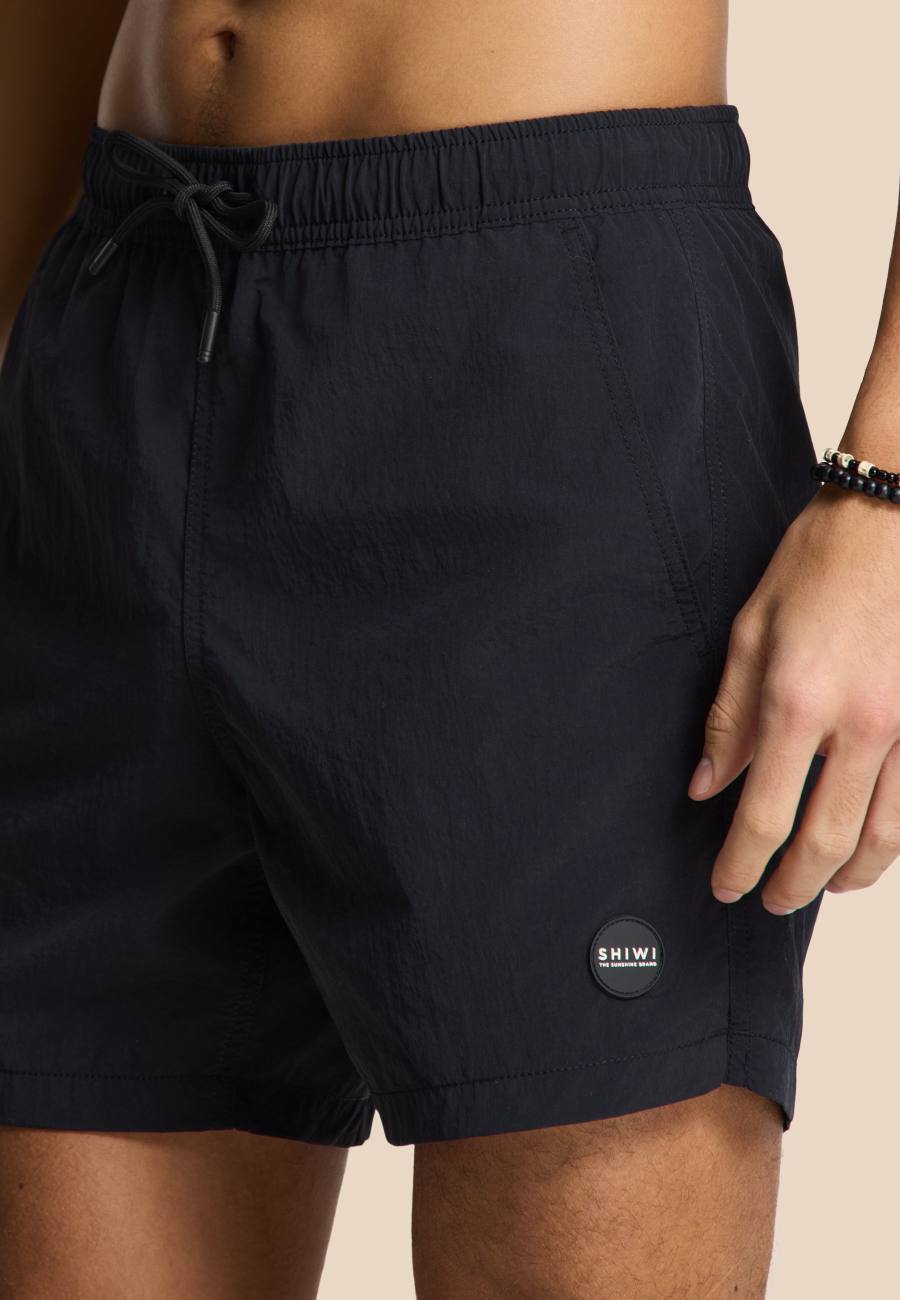 NATE QUICK DRY swim shorts solid | black - Shiwi