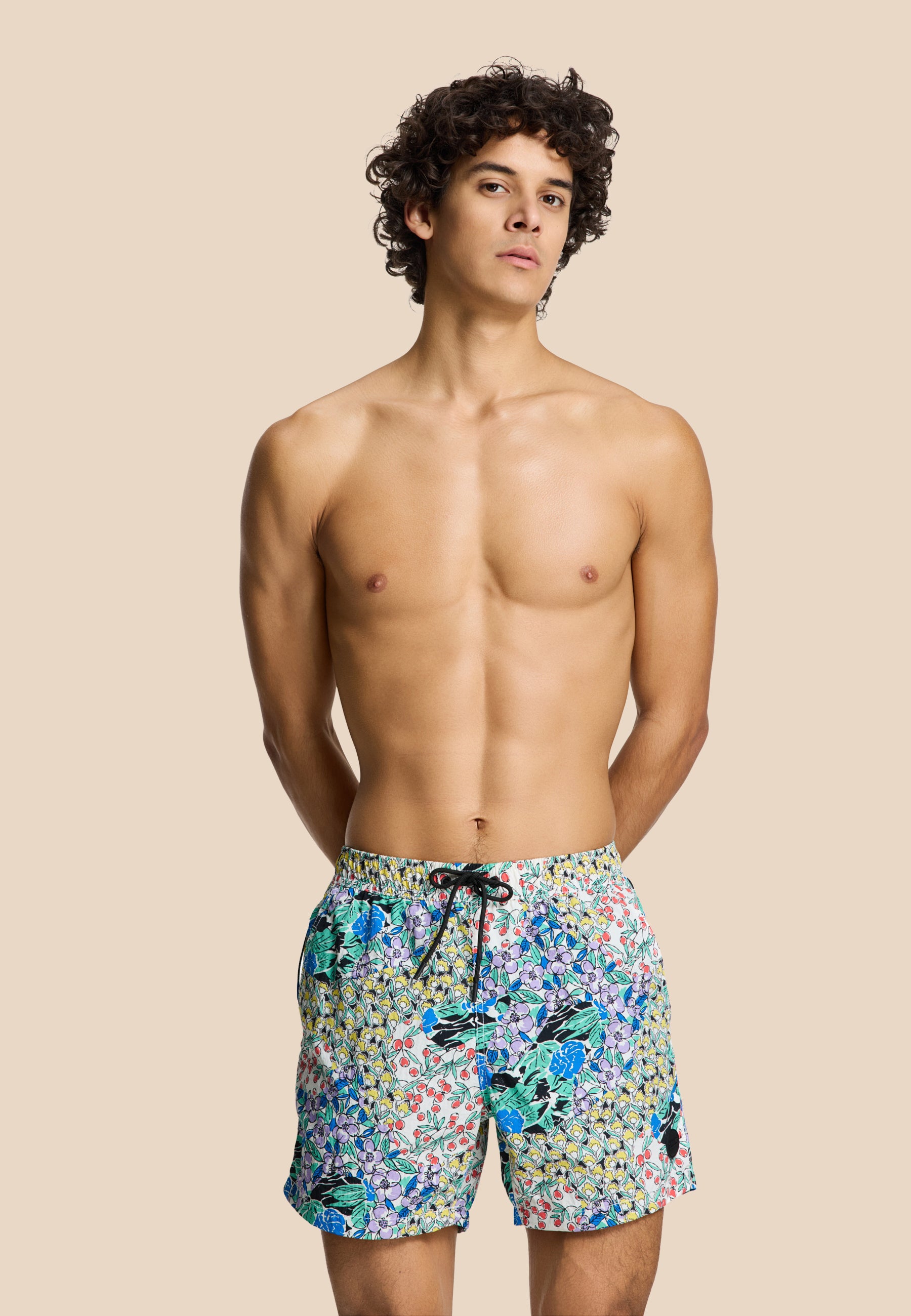 NATE QUICK DRY zwembroek artsy floral | multicolour