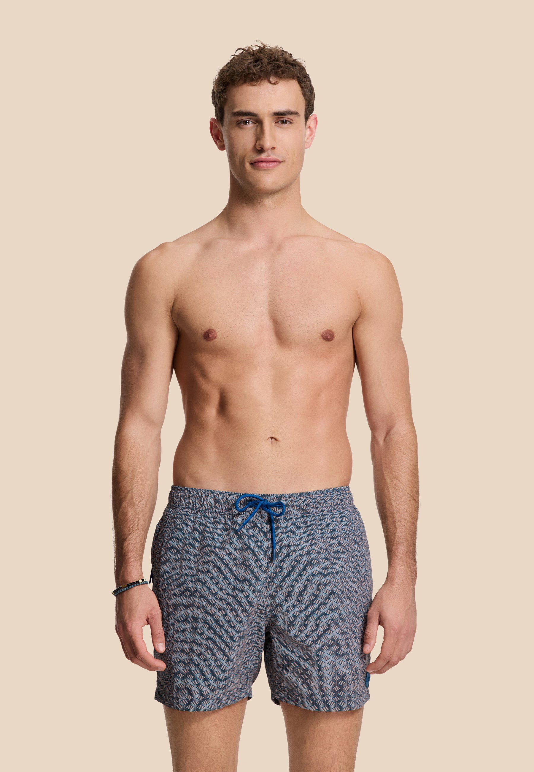 NATE QUICK DRY swim shorts geo maze | orange peaches