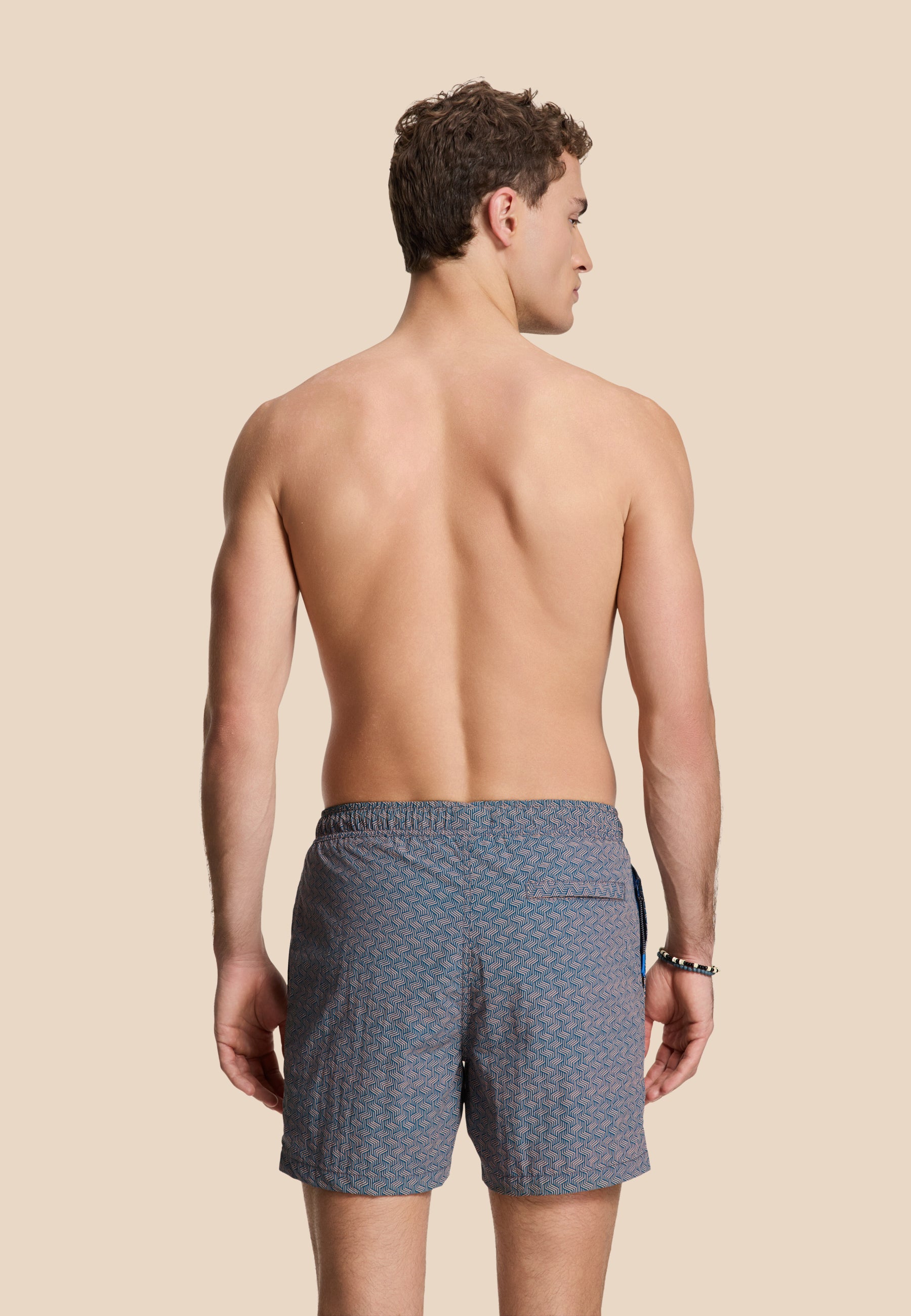 NATE QUICK DRY swim shorts geo maze | orange peaches