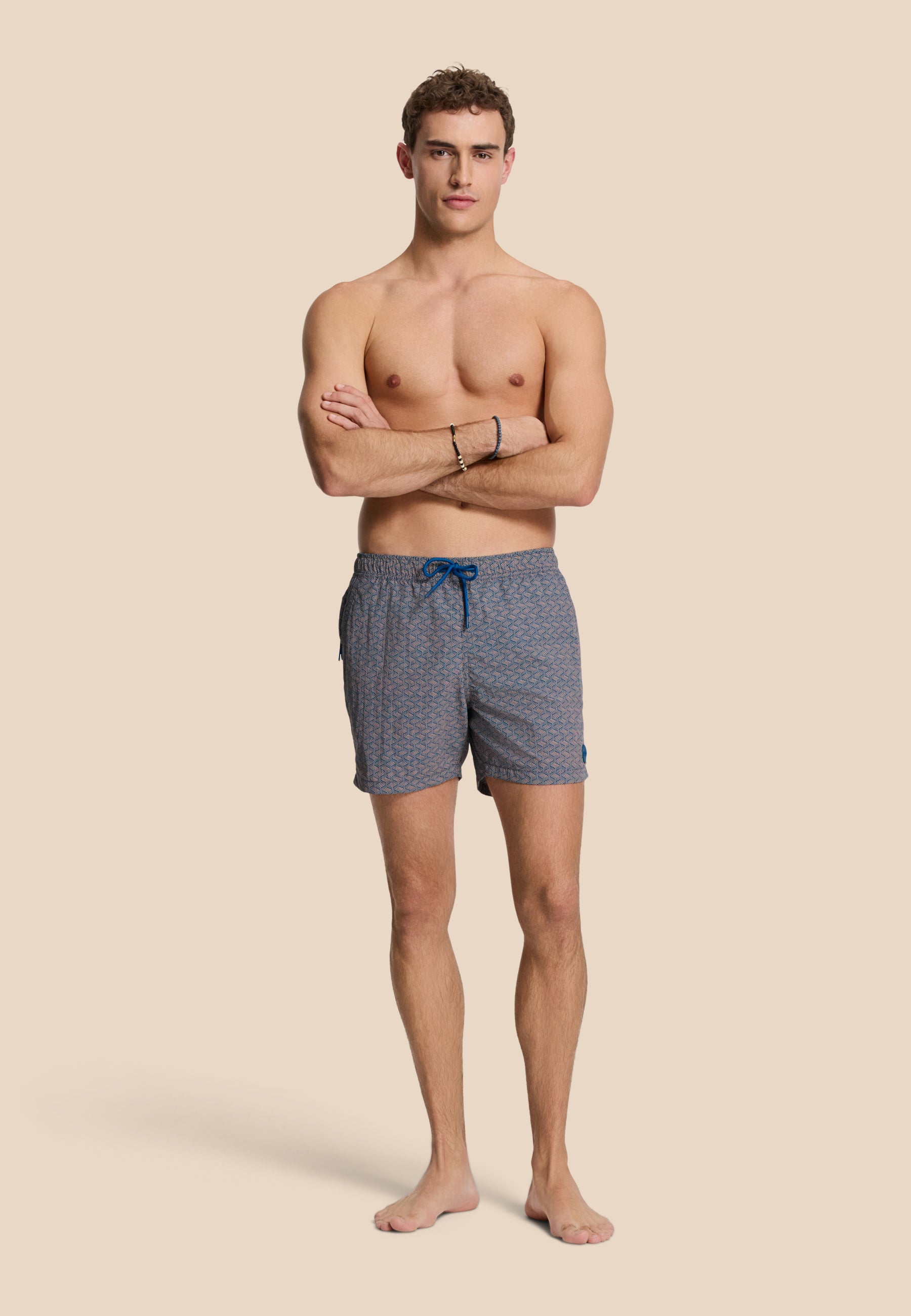 NATE QUICK DRY swim shorts geo maze | orange peaches