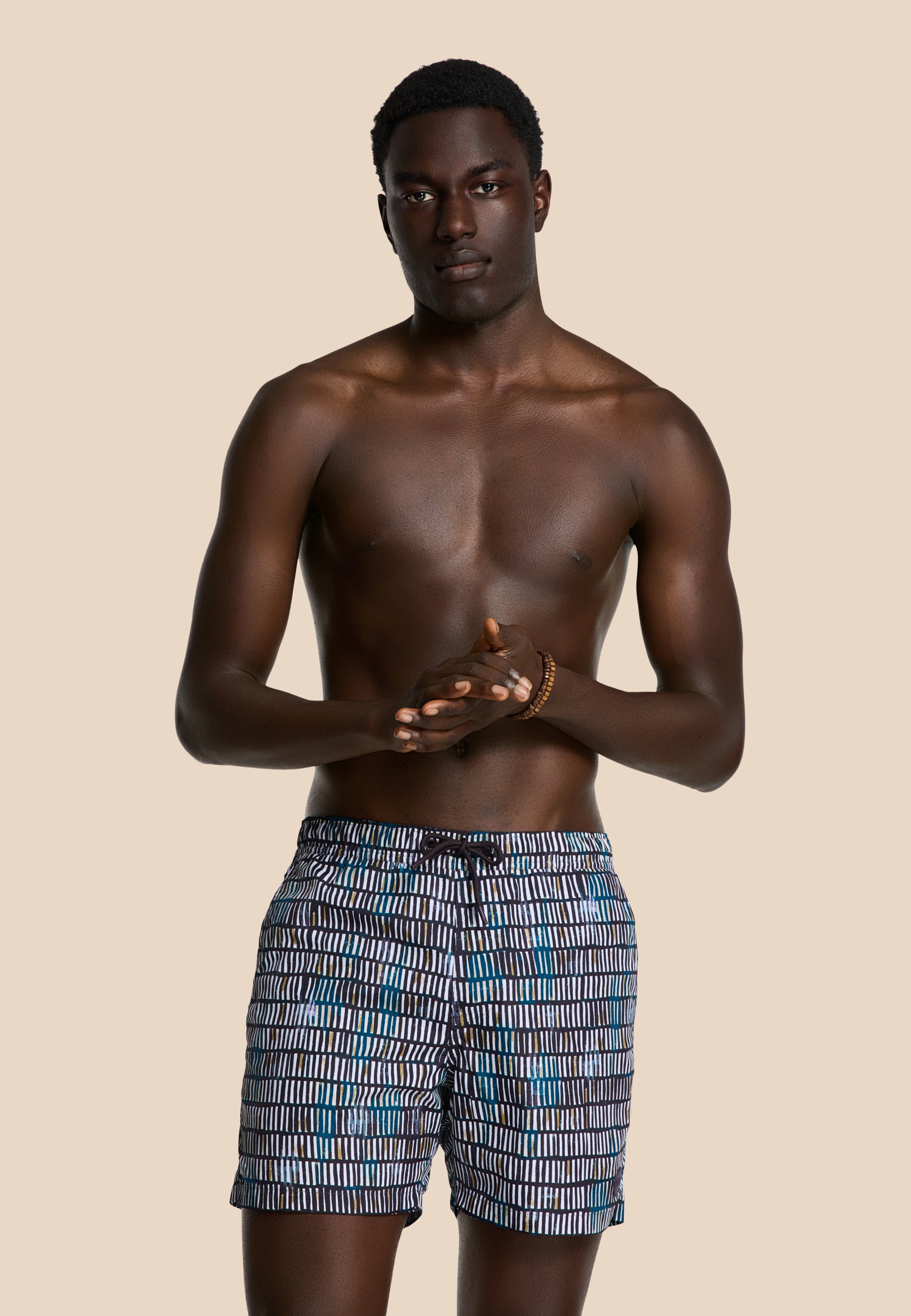 MAX zwembroek batik stripes | purple rock