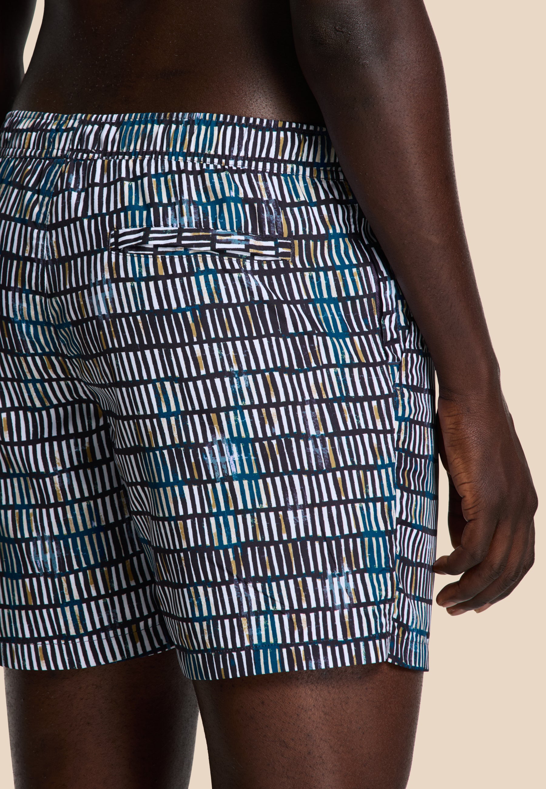 MAX zwembroek batik stripes | purple rock