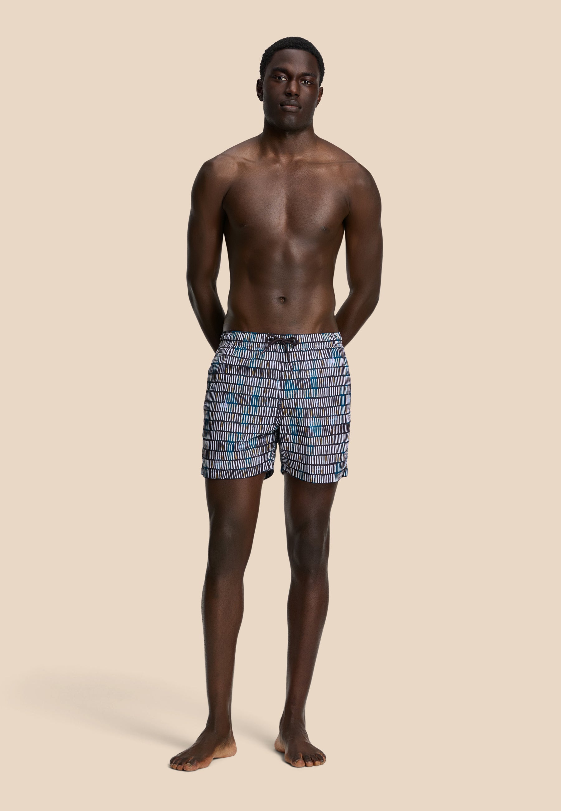 MAX zwembroek batik stripes | purple rock