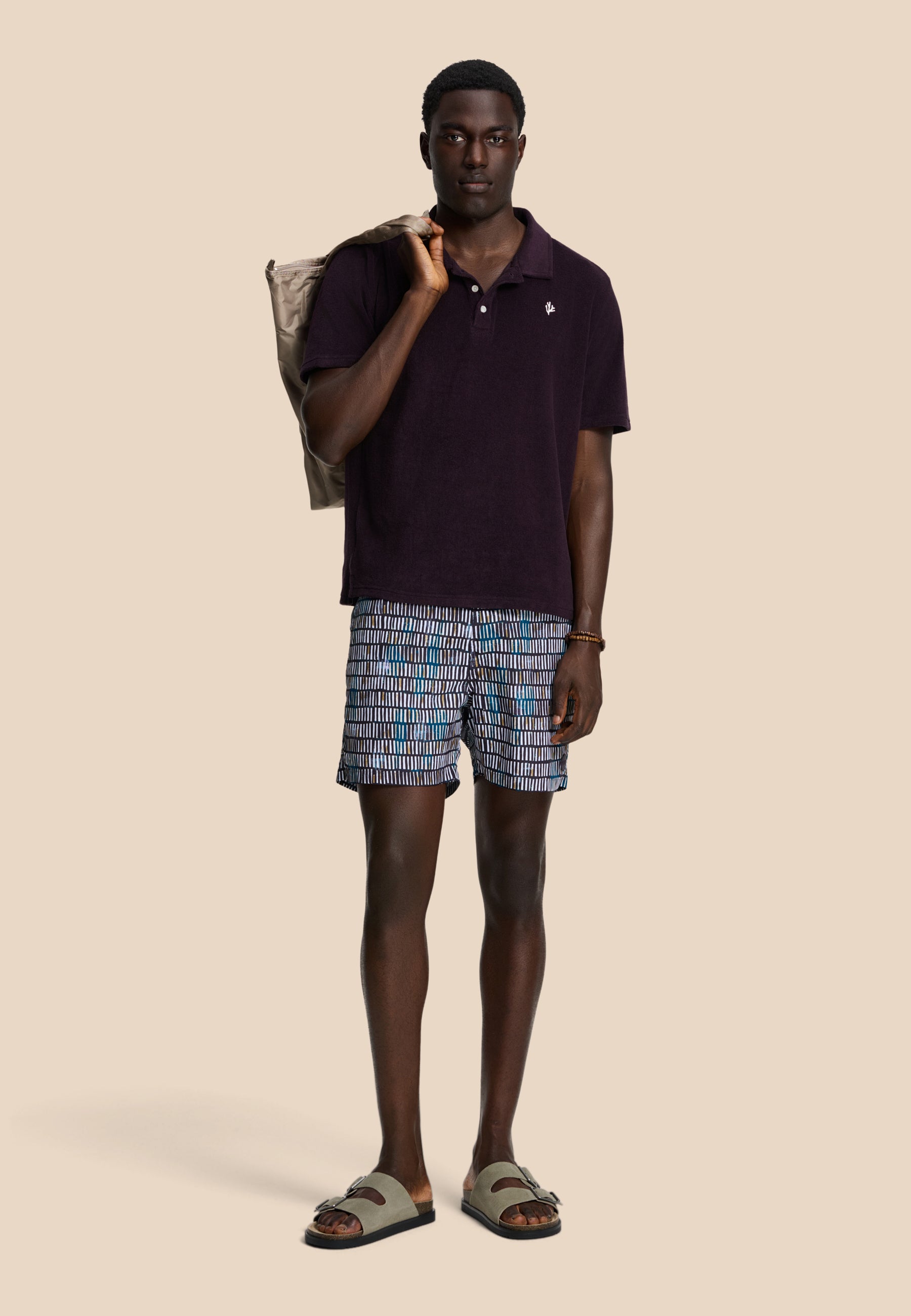 MAX zwembroek batik stripes | purple rock