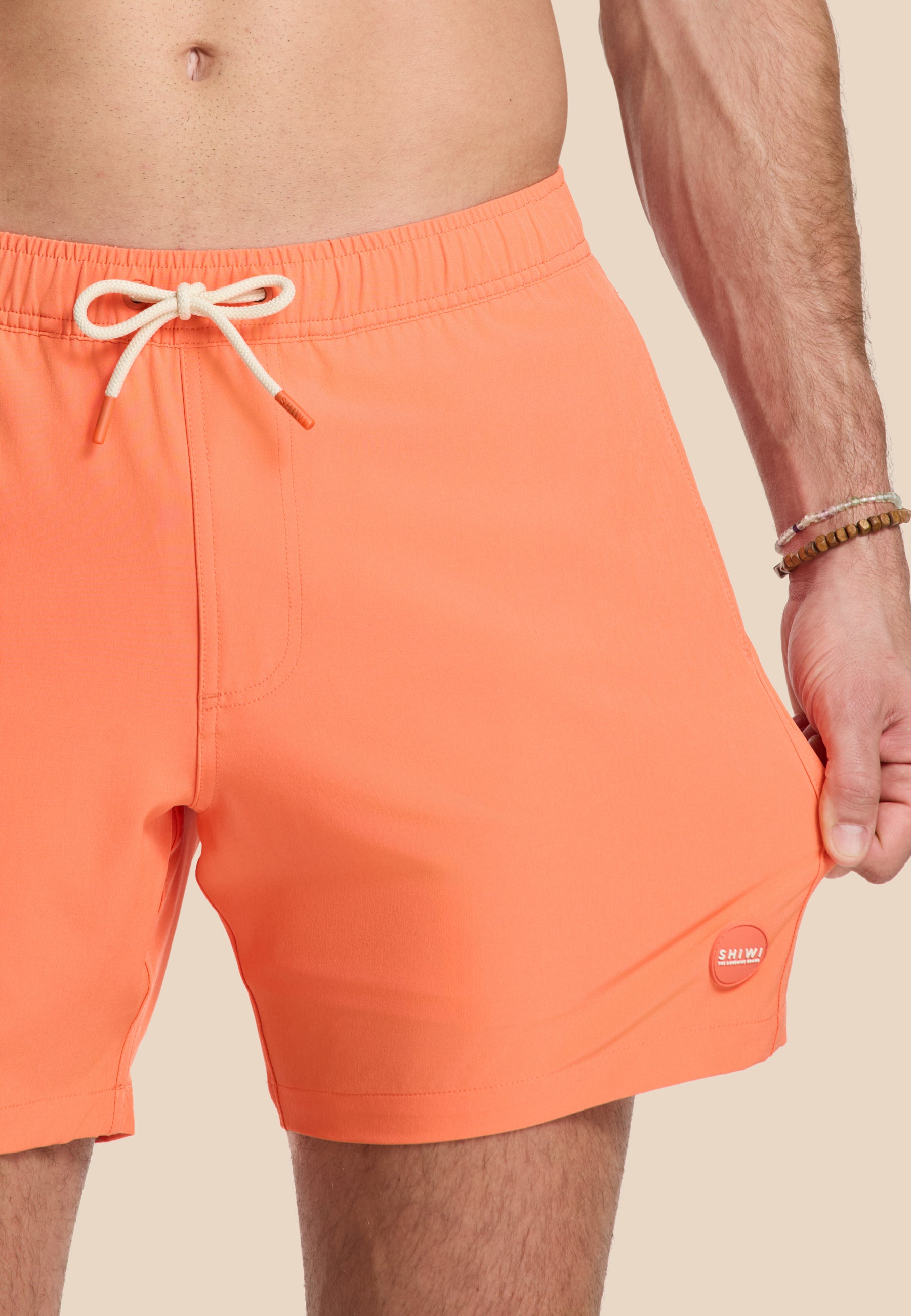 SCOTT STRETCH swim shorts solid | orange coral