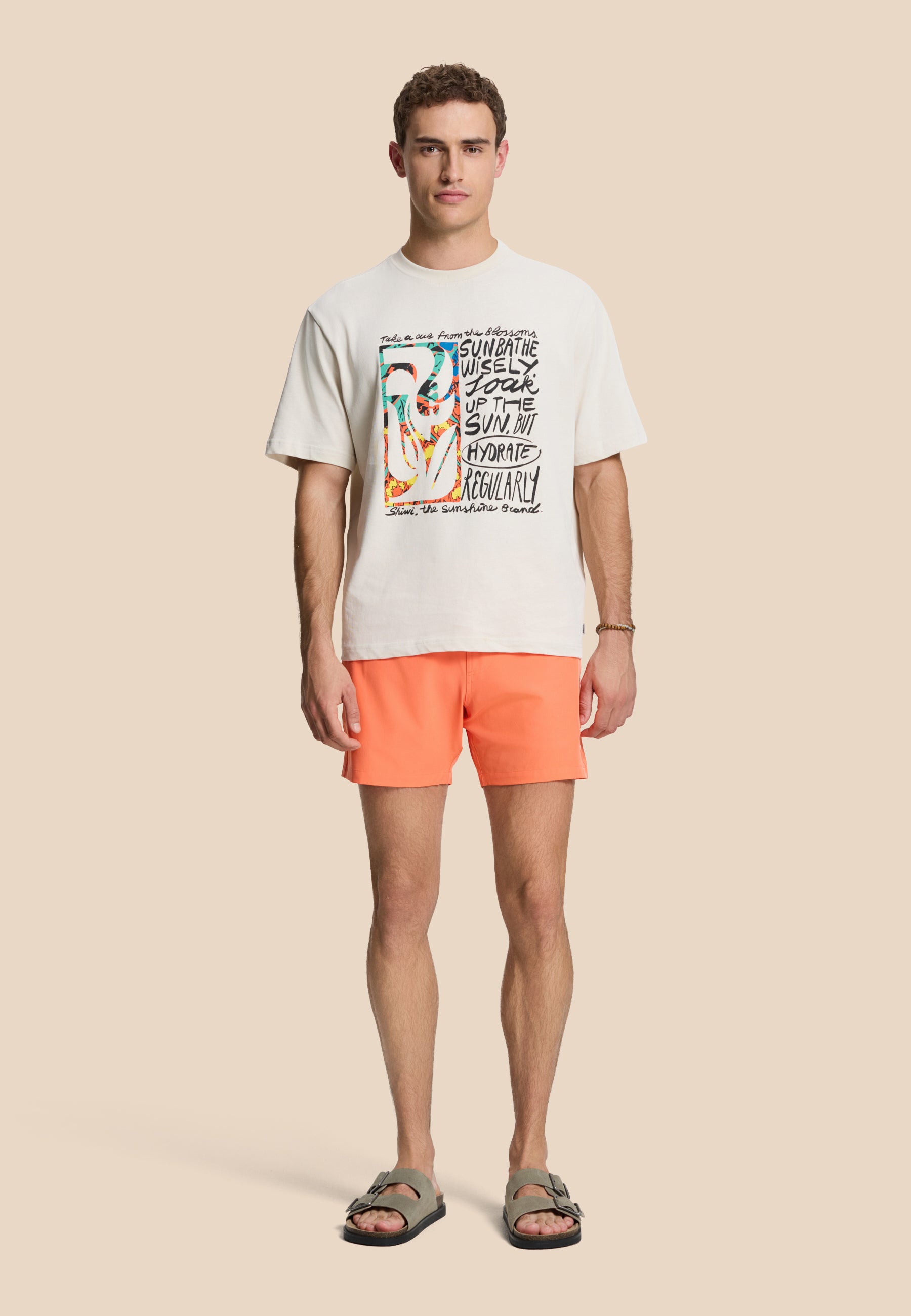SCOTT STRETCH swim shorts solid | orange coral