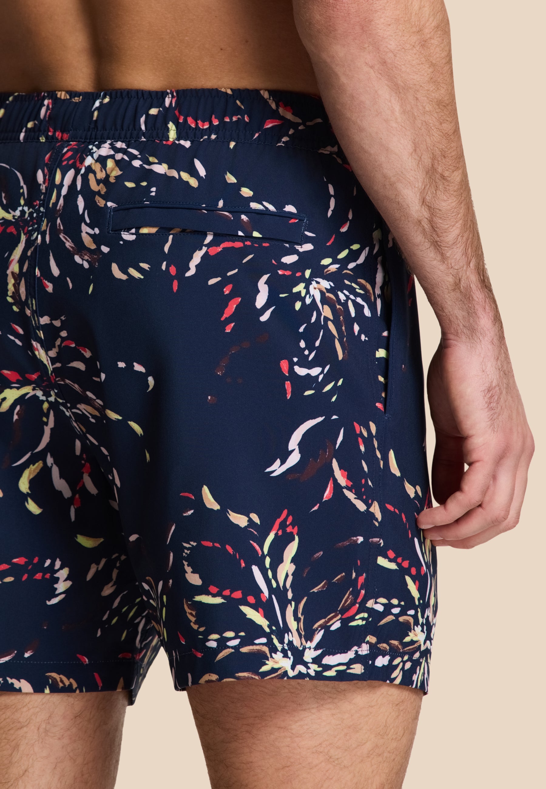 SCOTT STRETCH zwembroek painted flower | blue navy