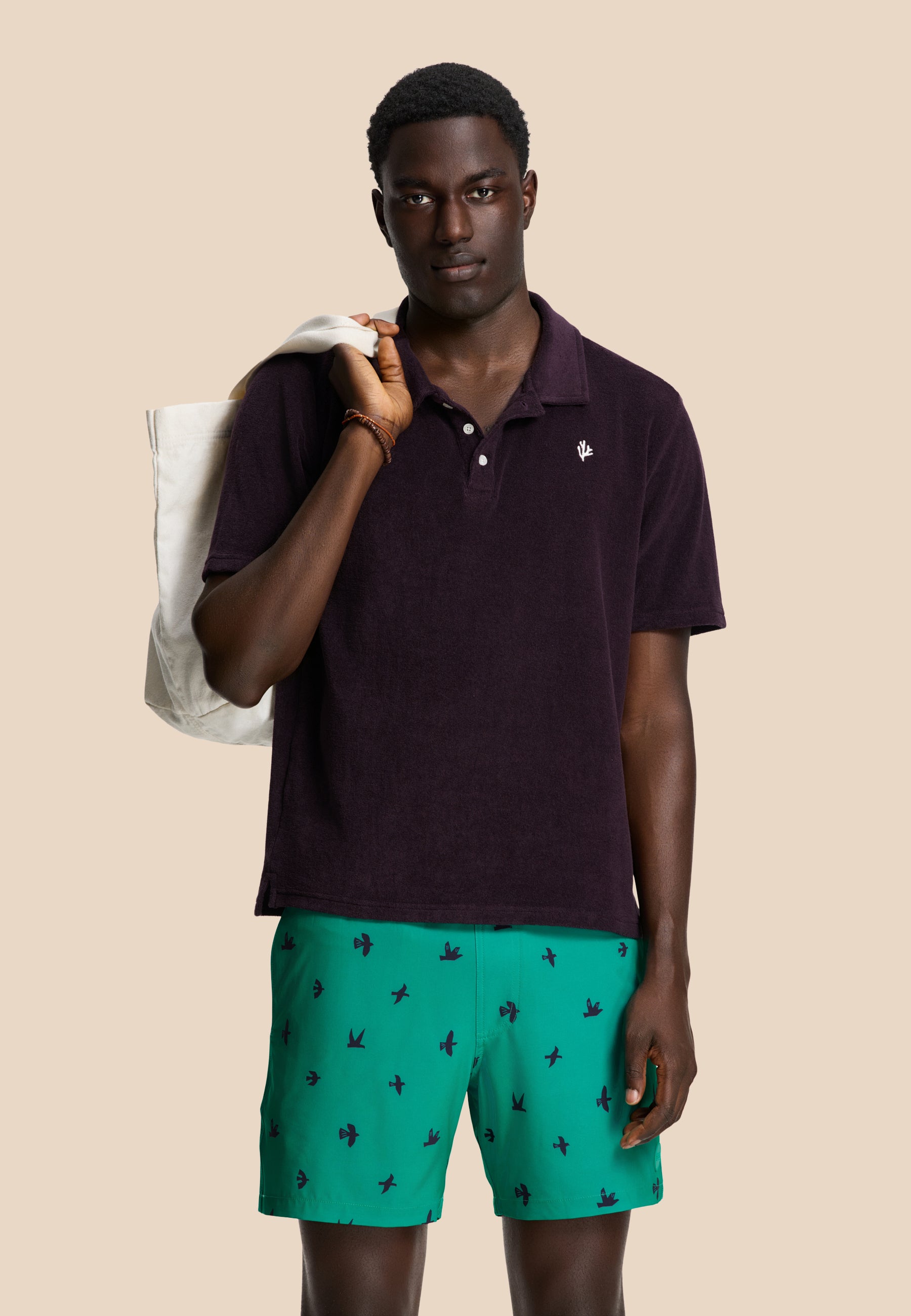 SCOTT STRETCH zwembroek mini birds | blue lagoon
