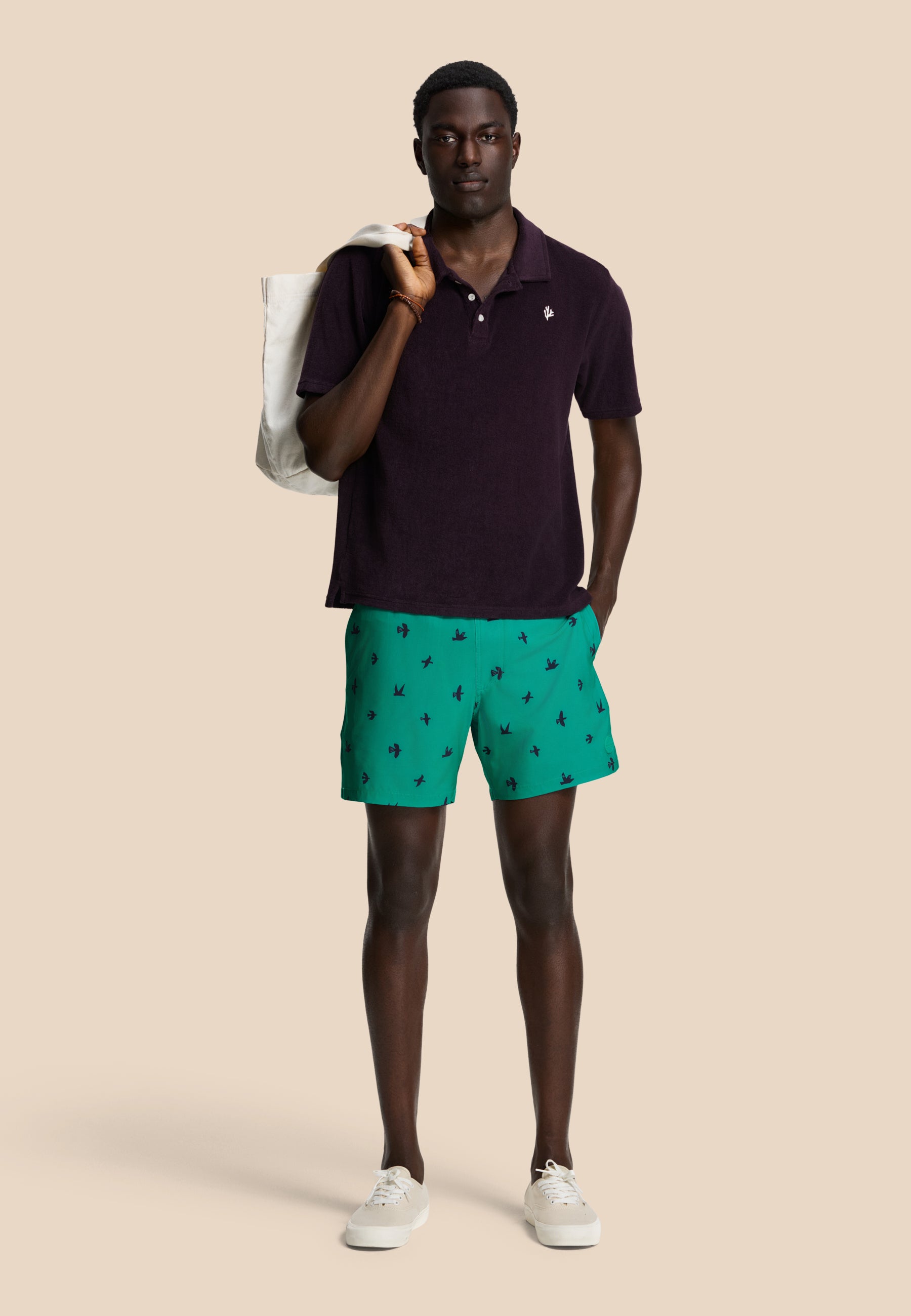 SCOTT STRETCH zwembroek mini birds | blue lagoon
