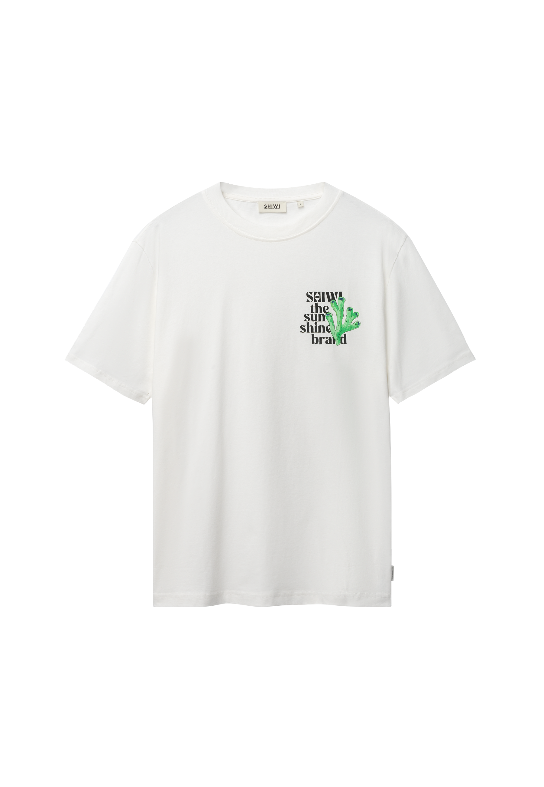 LIAM regular fit painted coral t-shirt | white