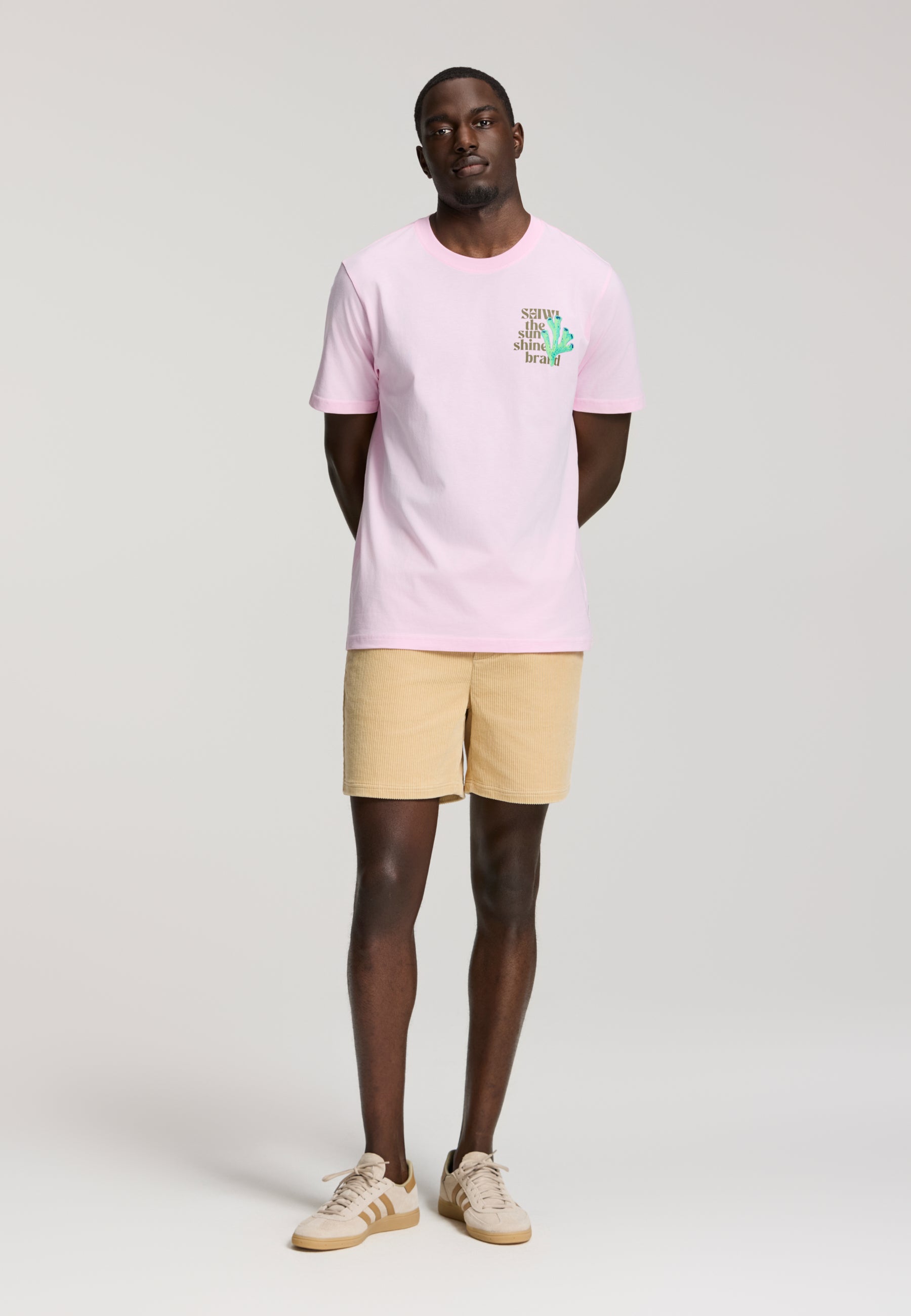 LIAM regular fit painted coral t-shirt | pink smoke