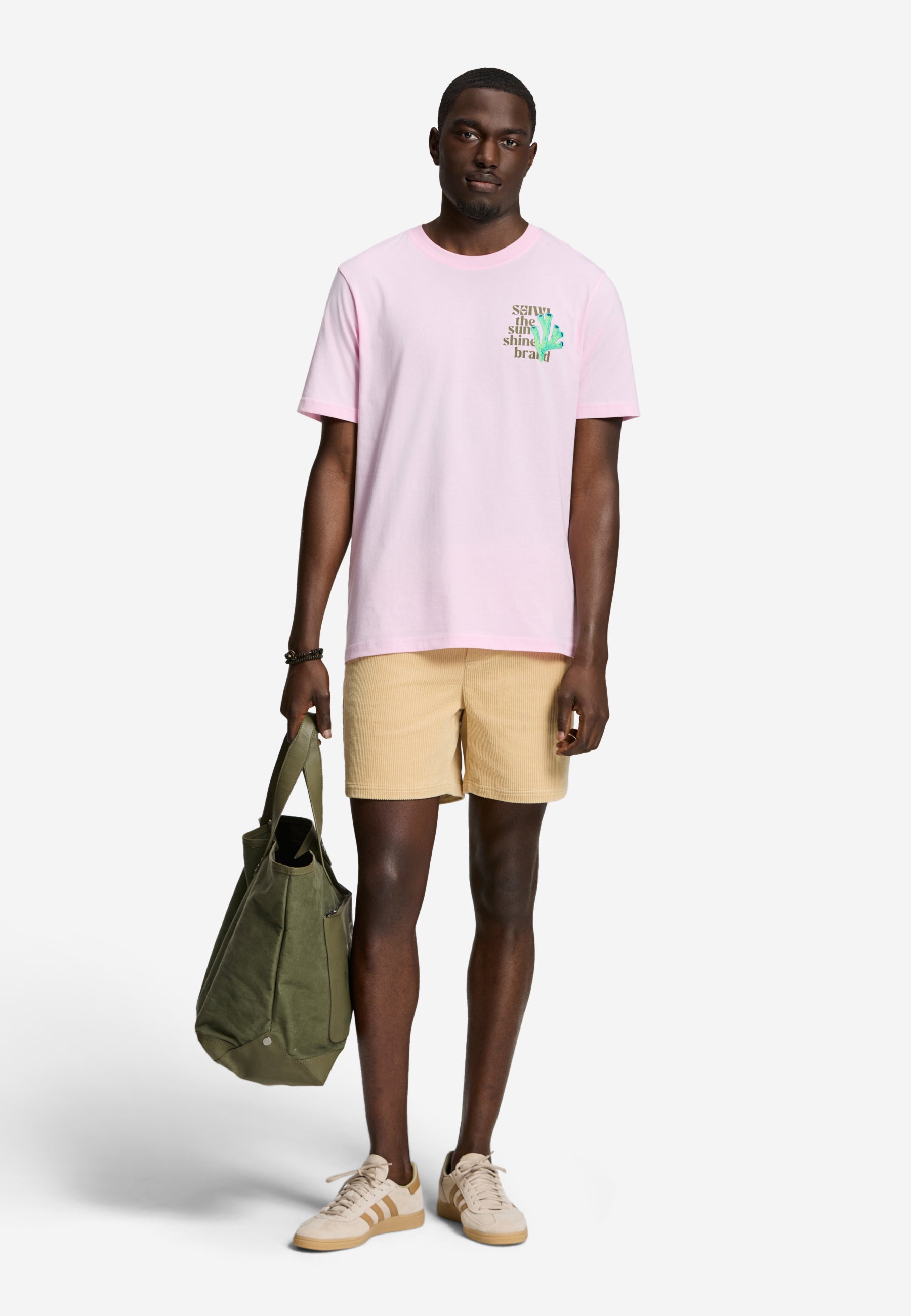 LIAM regular fit painted coral t-shirt | pink smoke - Shiwi