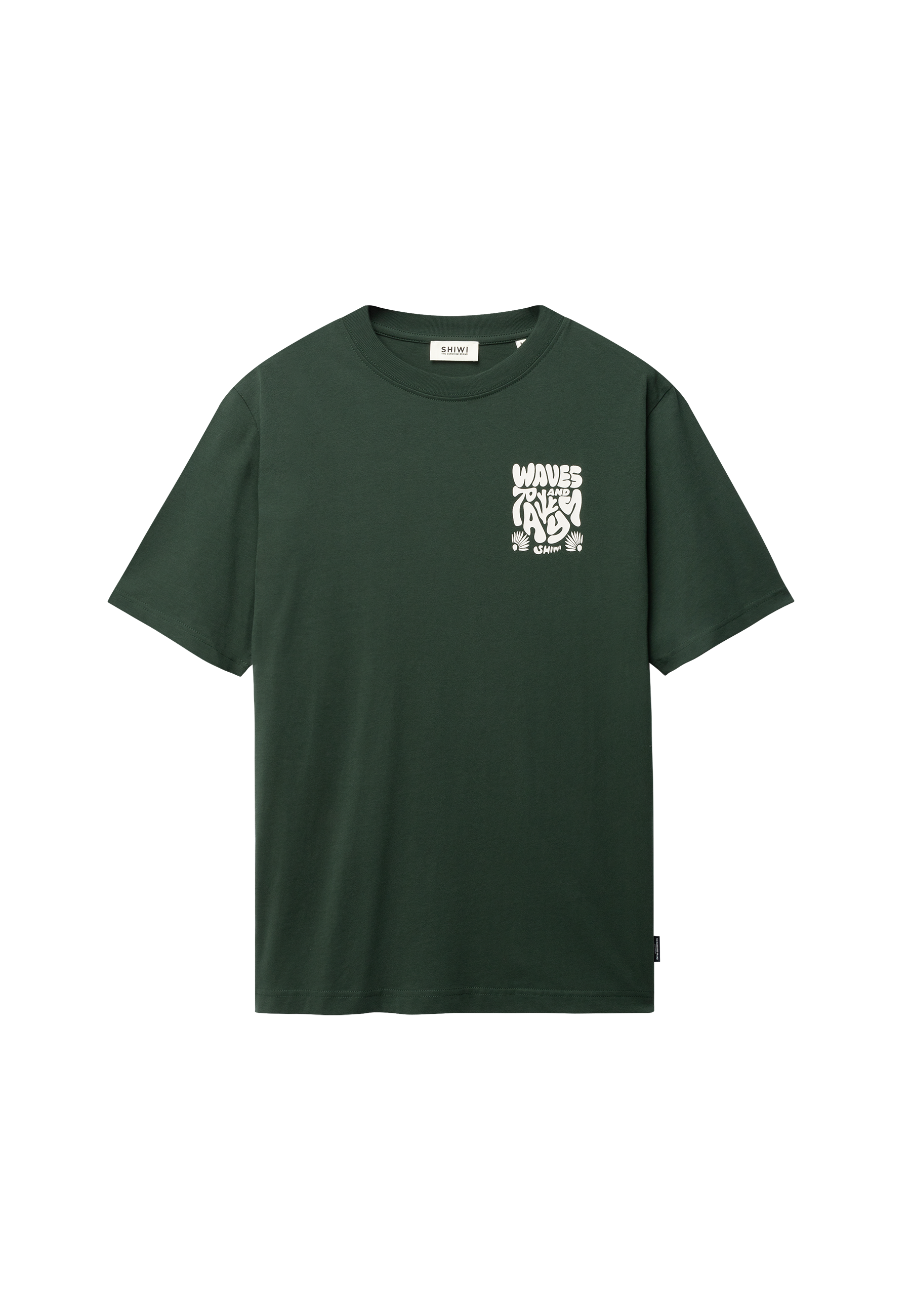 LIAM regular fit waves and rays t-shirt | green leaf - Shiwi