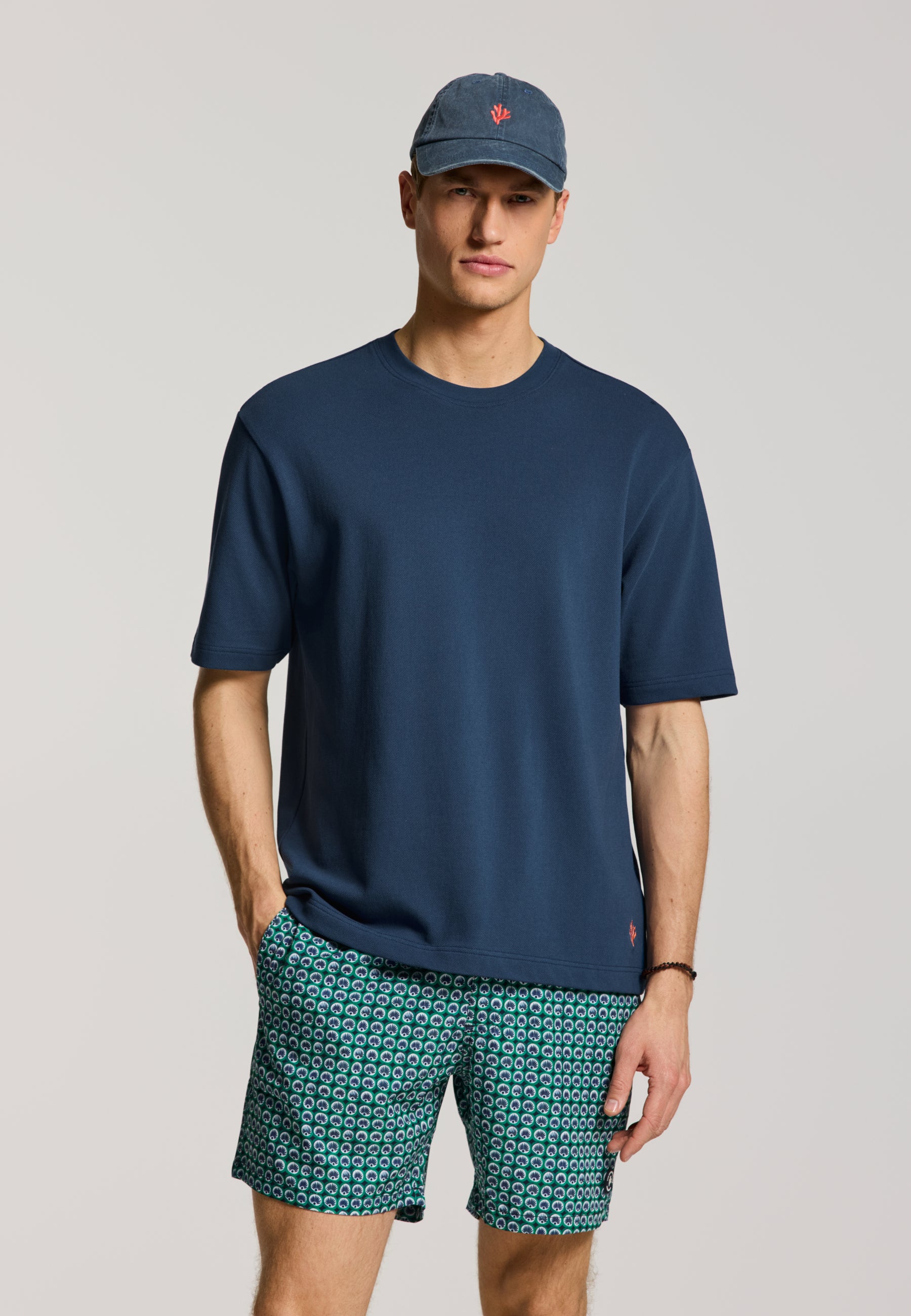 FINN relaxed fit pique t-shirt | blue slate - Shiwi