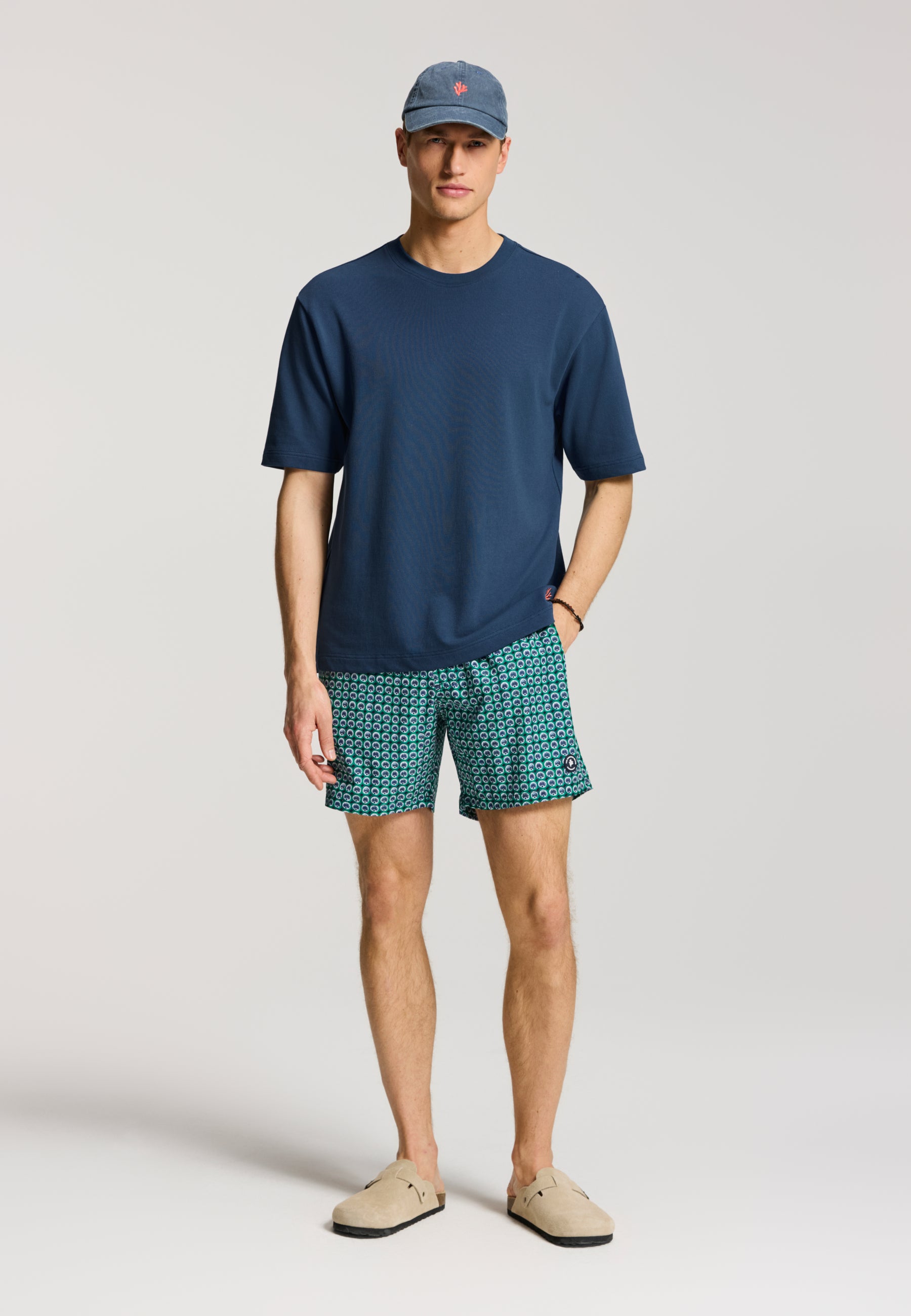 FINN relaxed fit pique t-shirt | blue slate - Shiwi