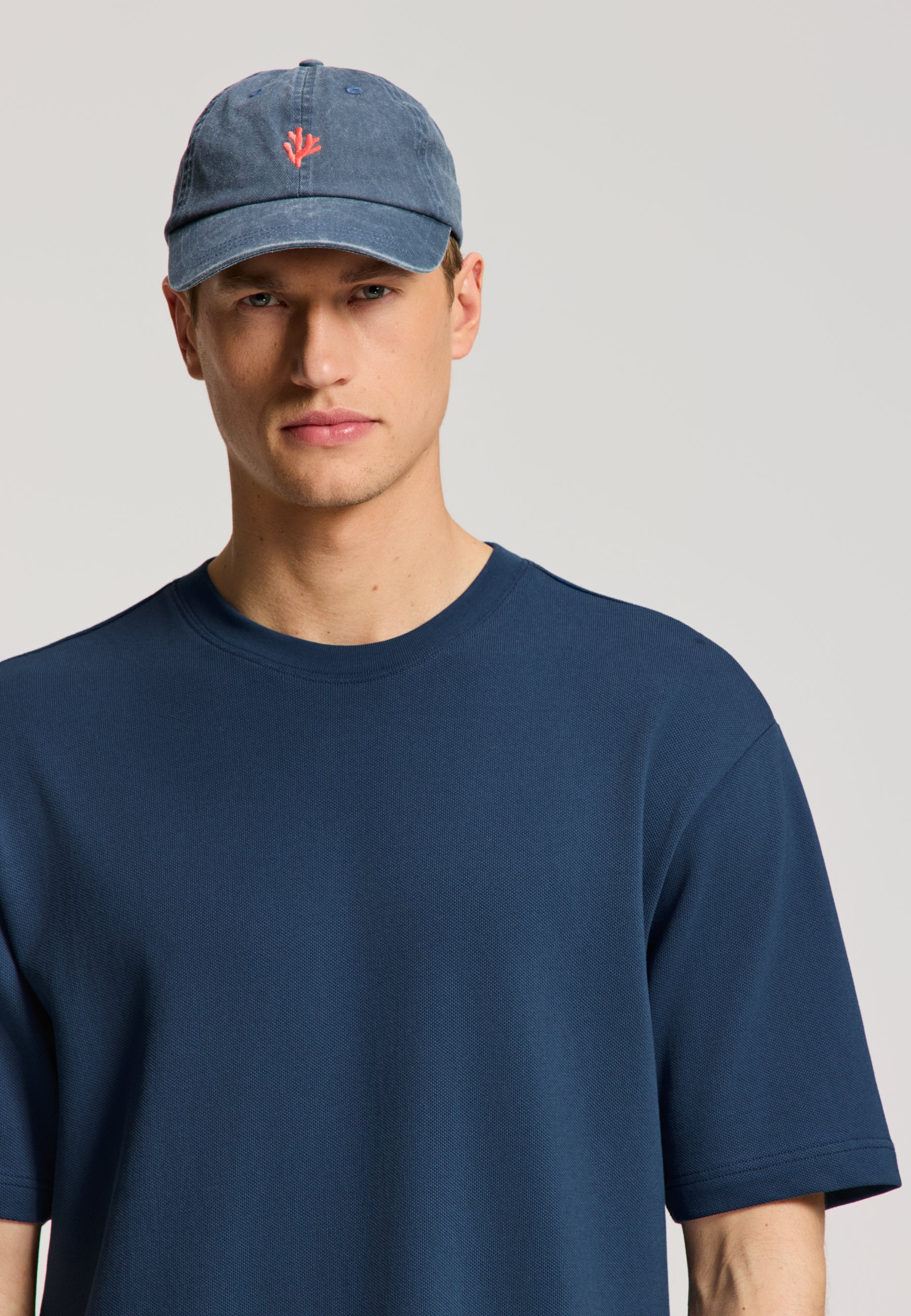 FINN relaxed fit pique t-shirt | blue slate - Shiwi