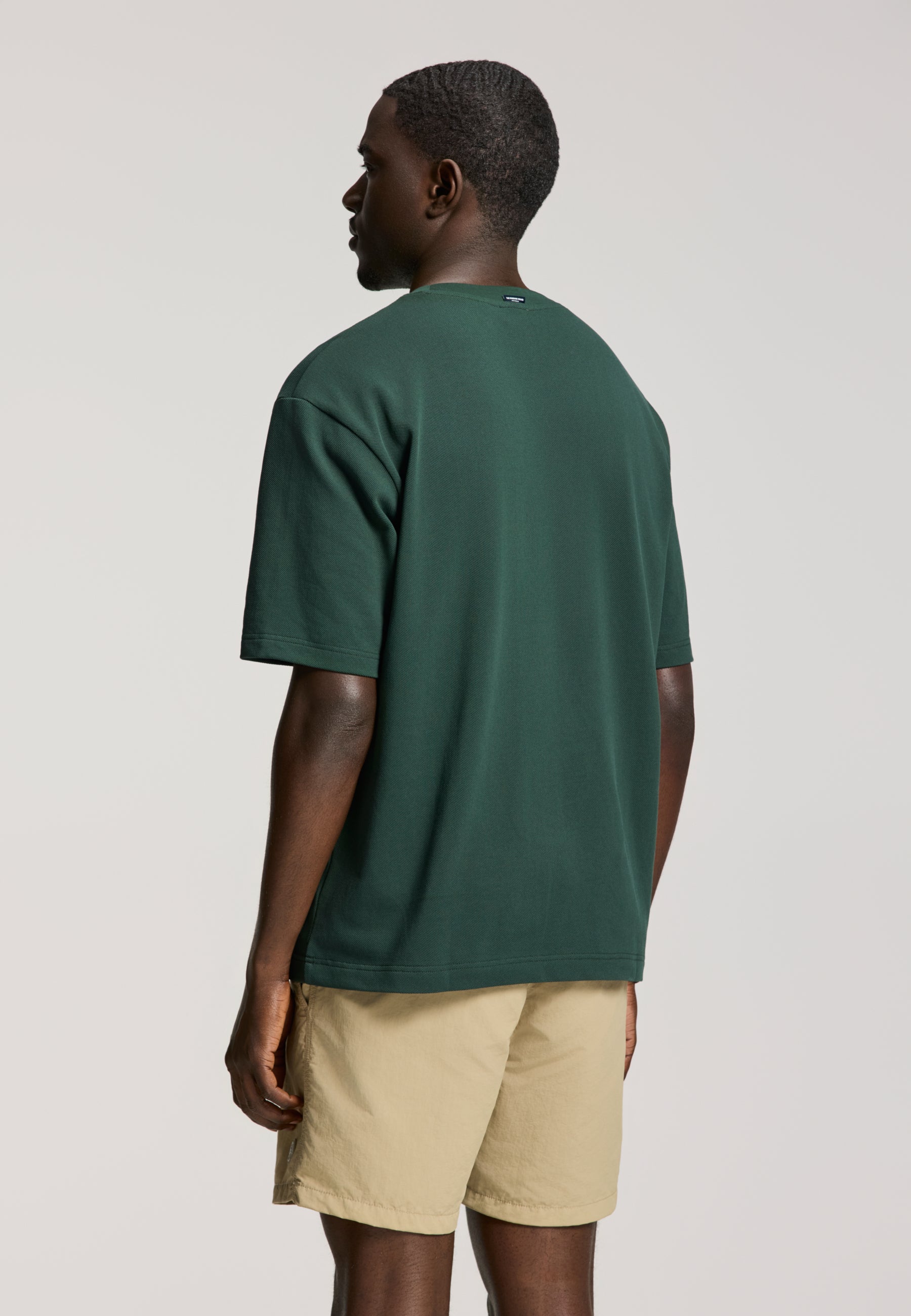 FINN relaxed fit pique t-shirt | green leaf