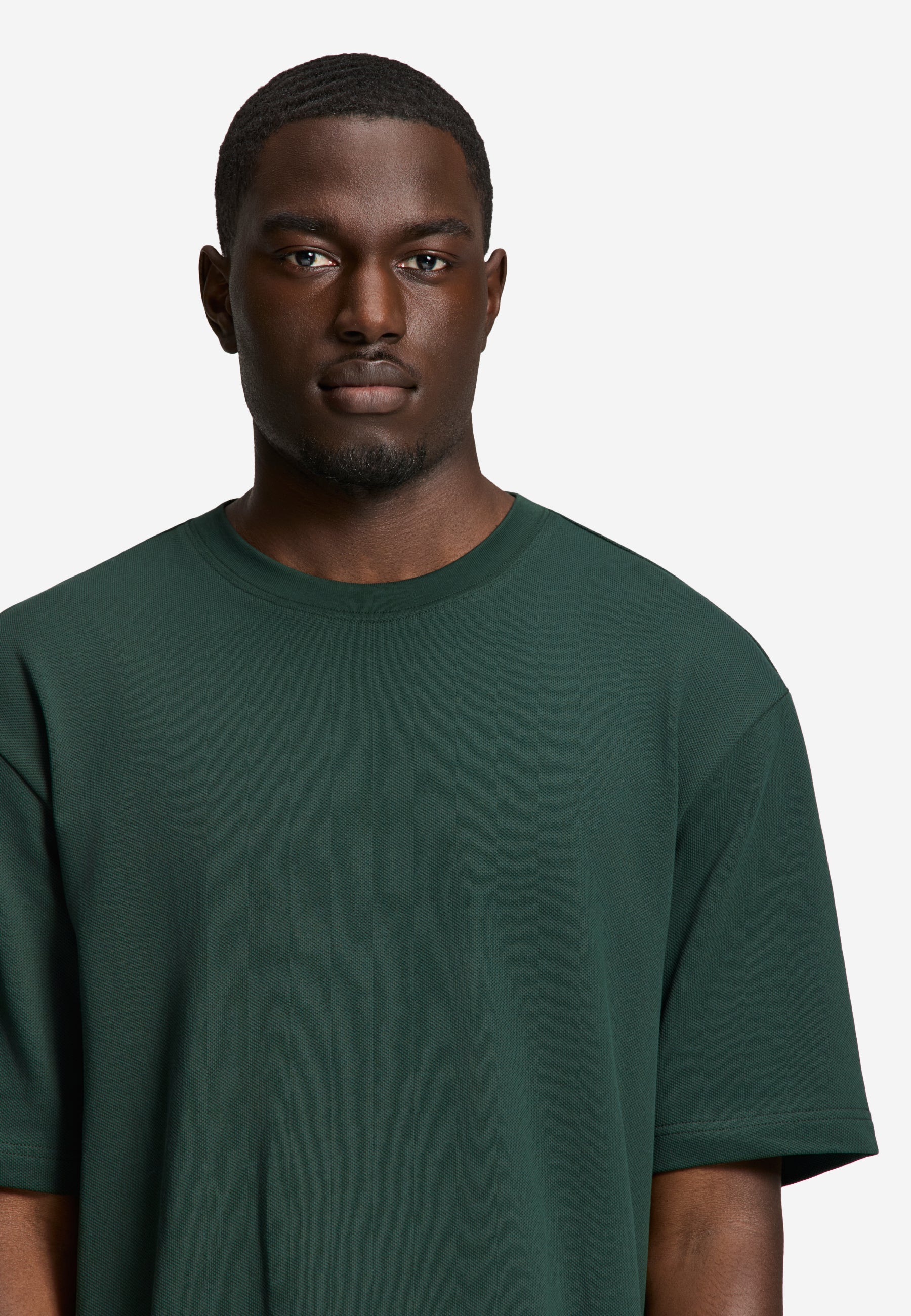 FINN relaxed fit pique t-shirt | green leaf