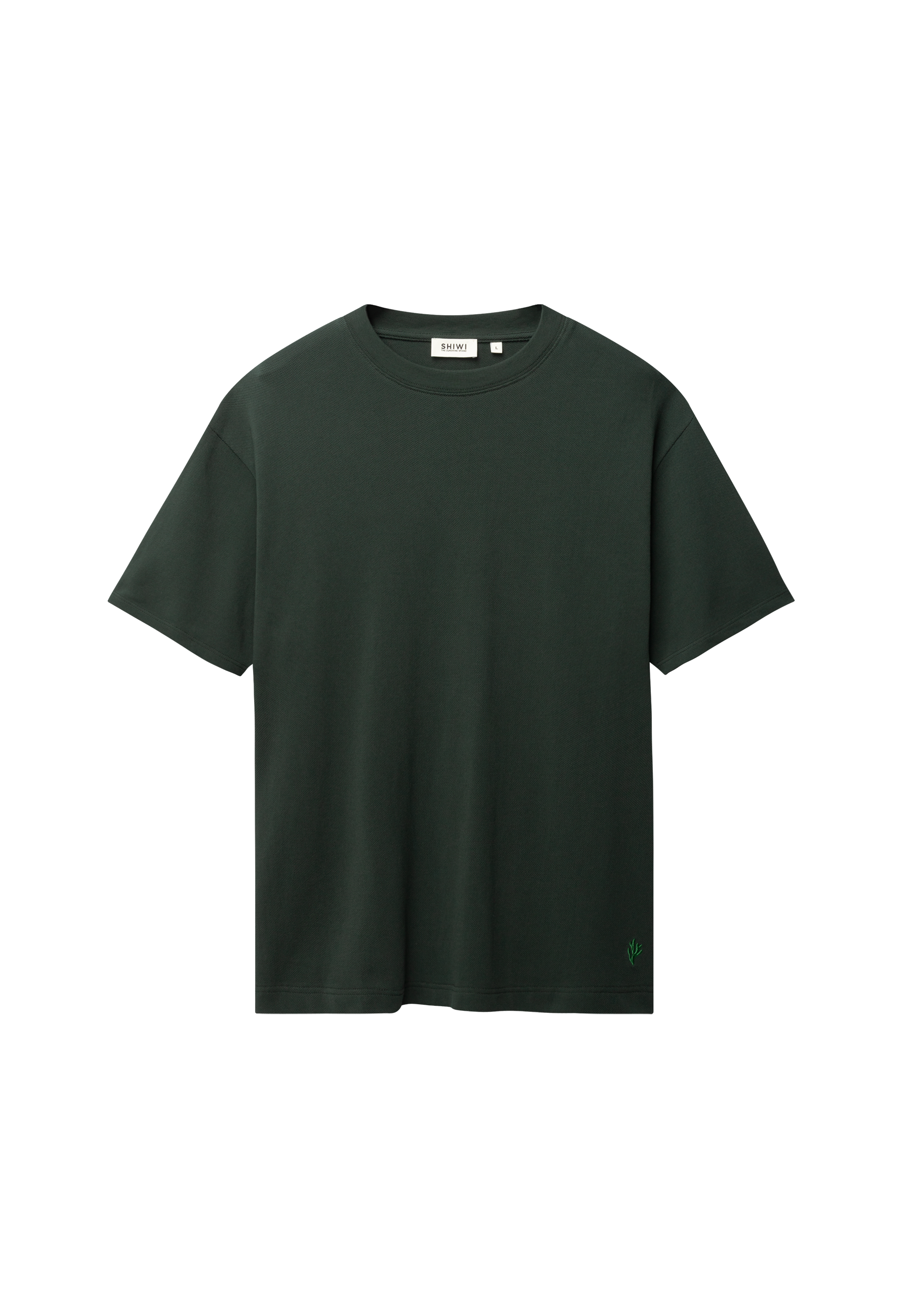 FINN relaxed fit pique t-shirt | green leaf