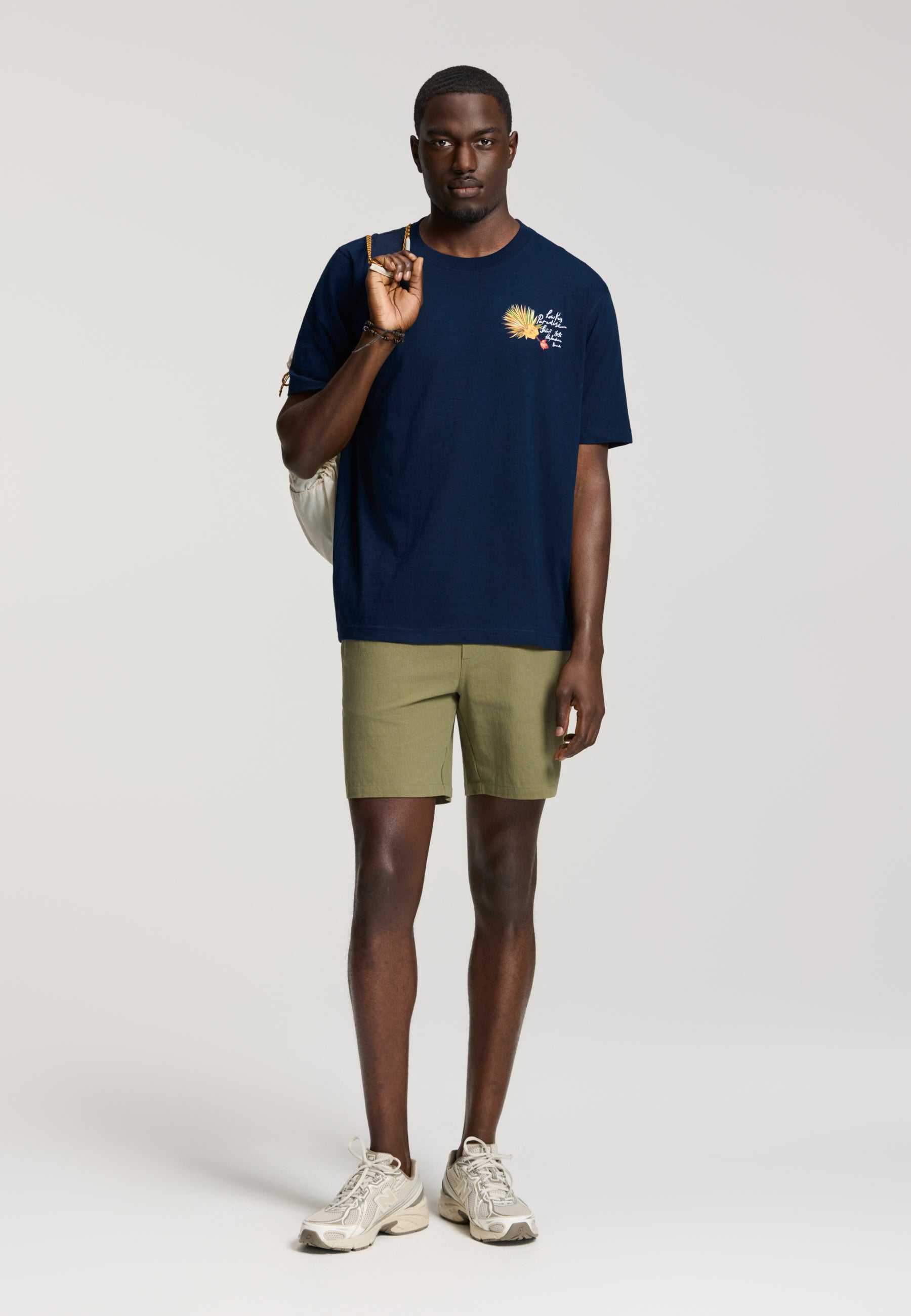 JOSH shorts crepe structure | green olive mist