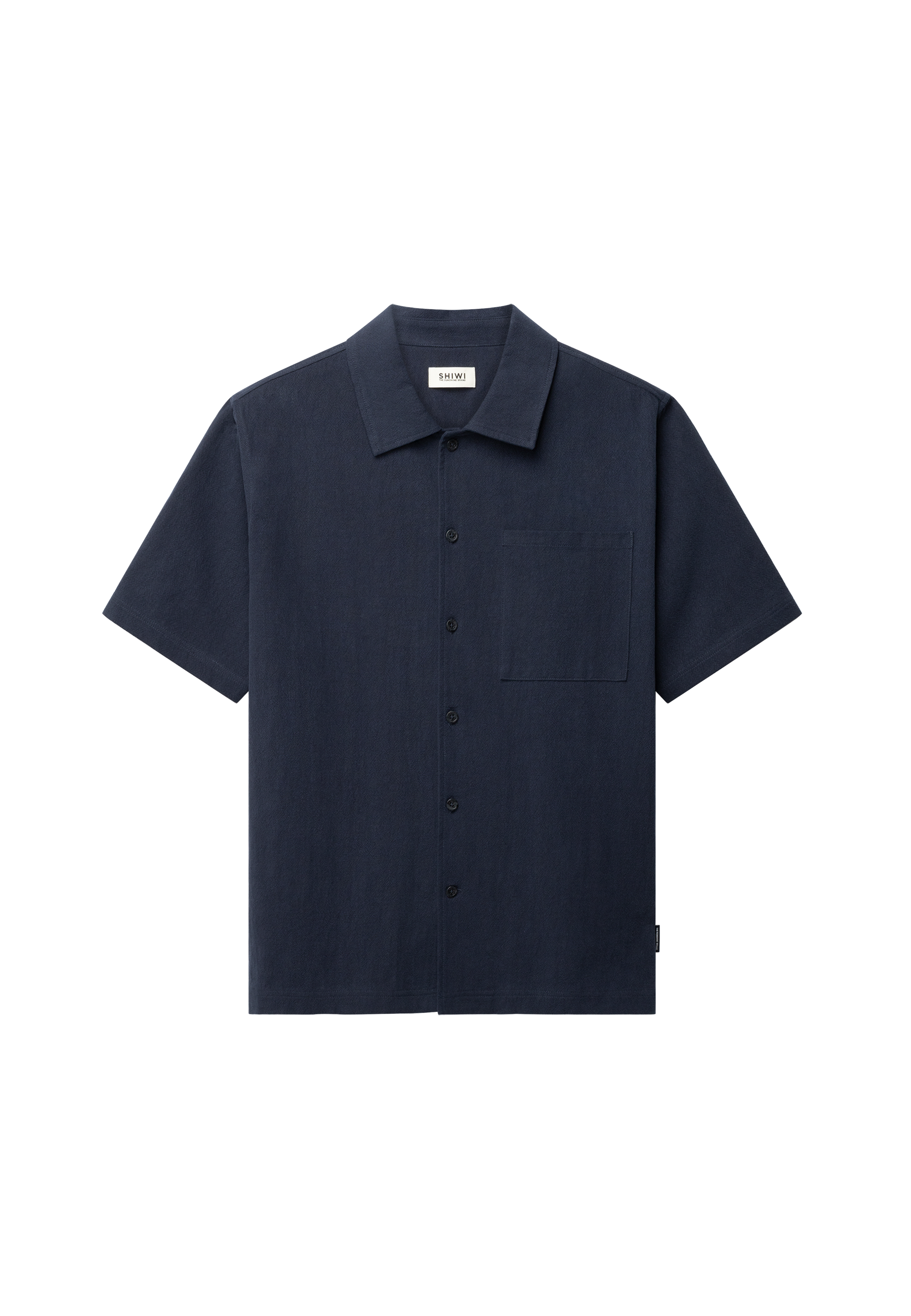 PHIL solid short sleeve shirt | blue dark navy