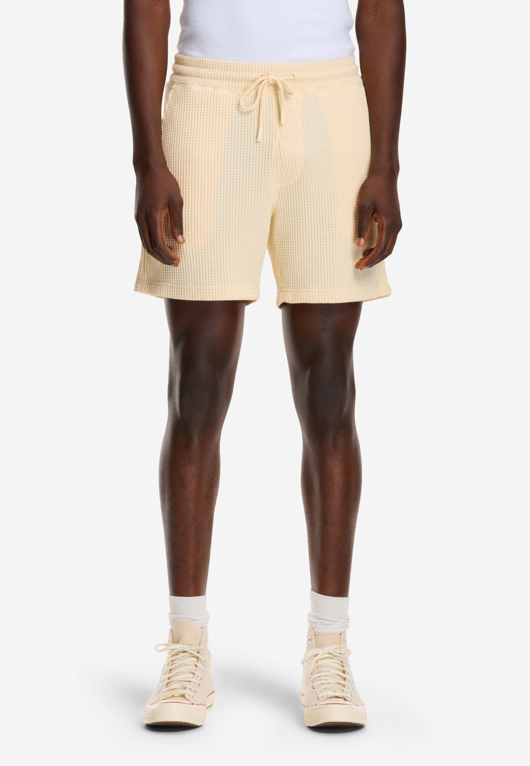 OSCAR korte broek met wafelstructuur | light beige