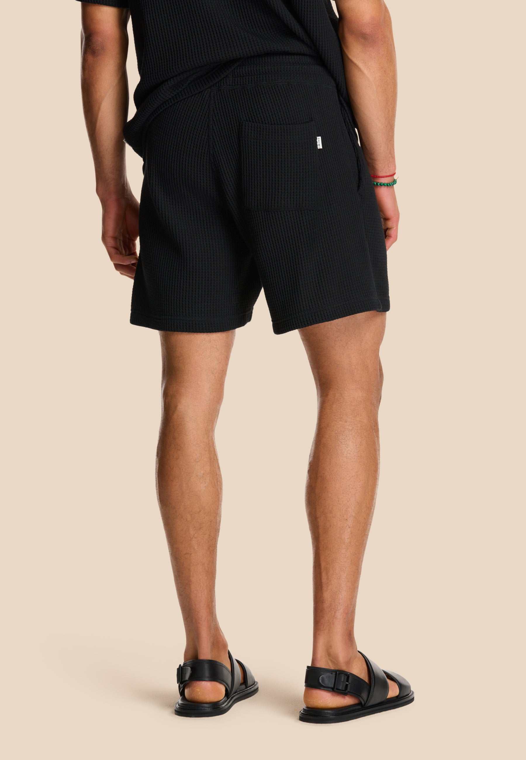 OSCAR waffle structure shorts | black