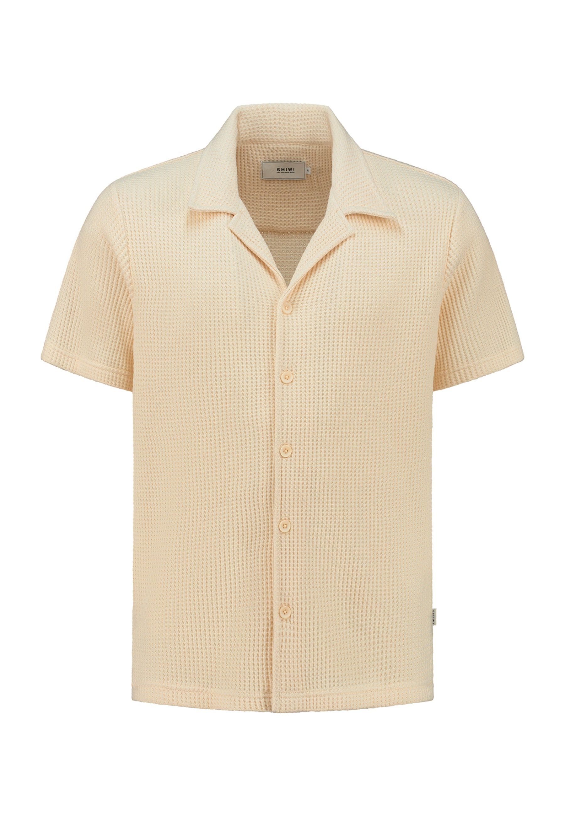 DEAN waffle structure shortsleeve | light beige