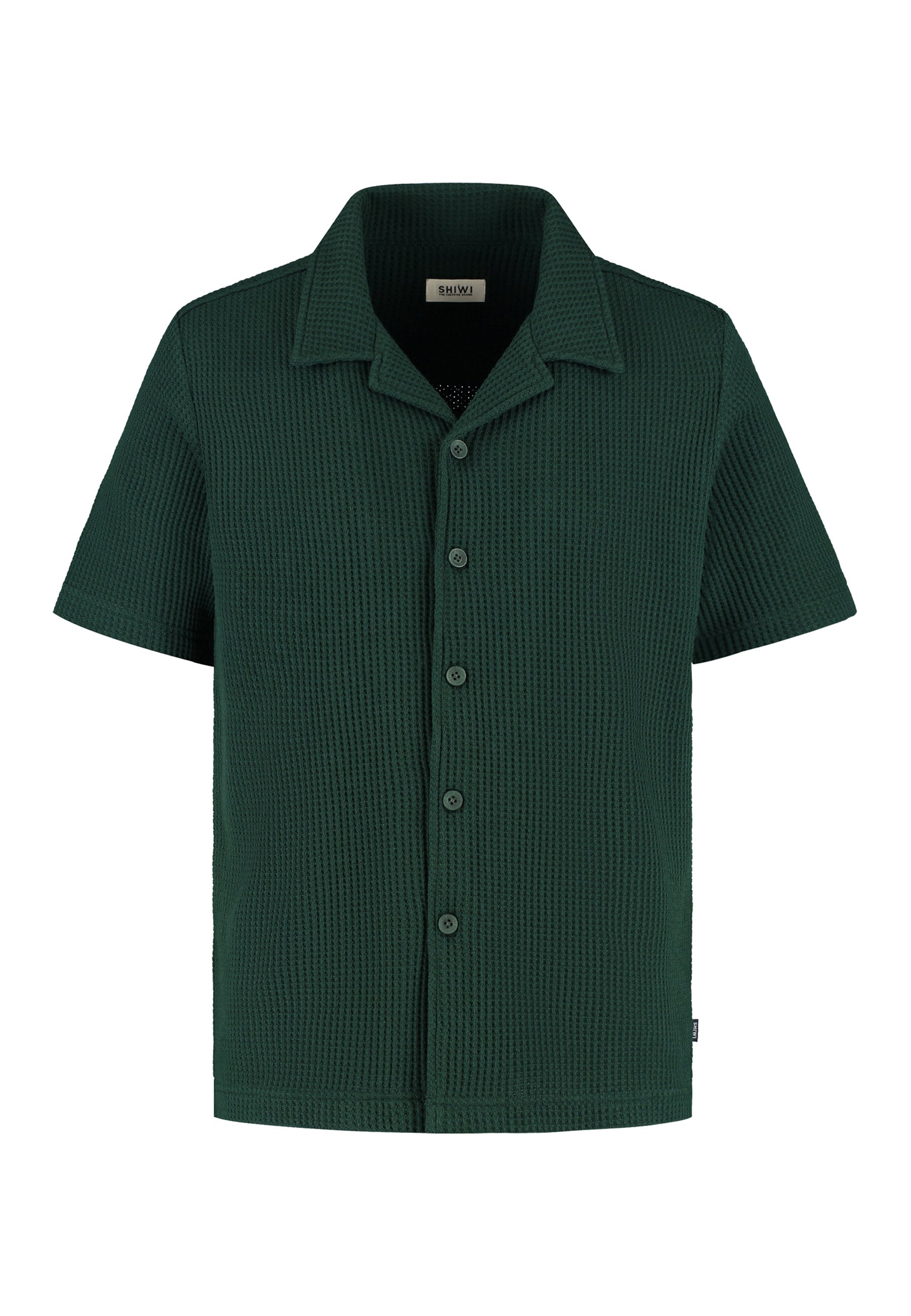 DEAN waffle structure shortsleeve | green leaf