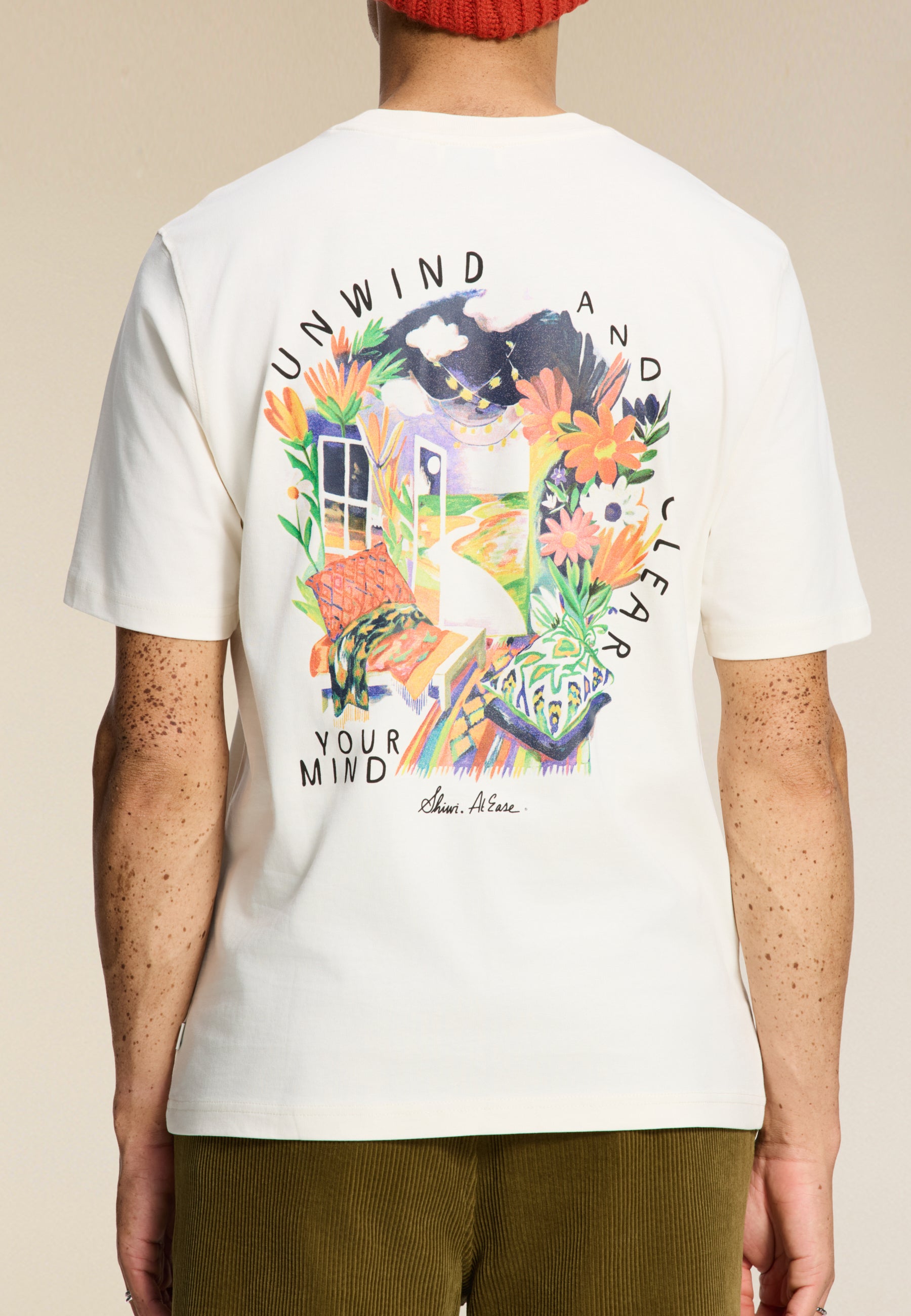 FINN relaxed fit landscape t-shirt | white