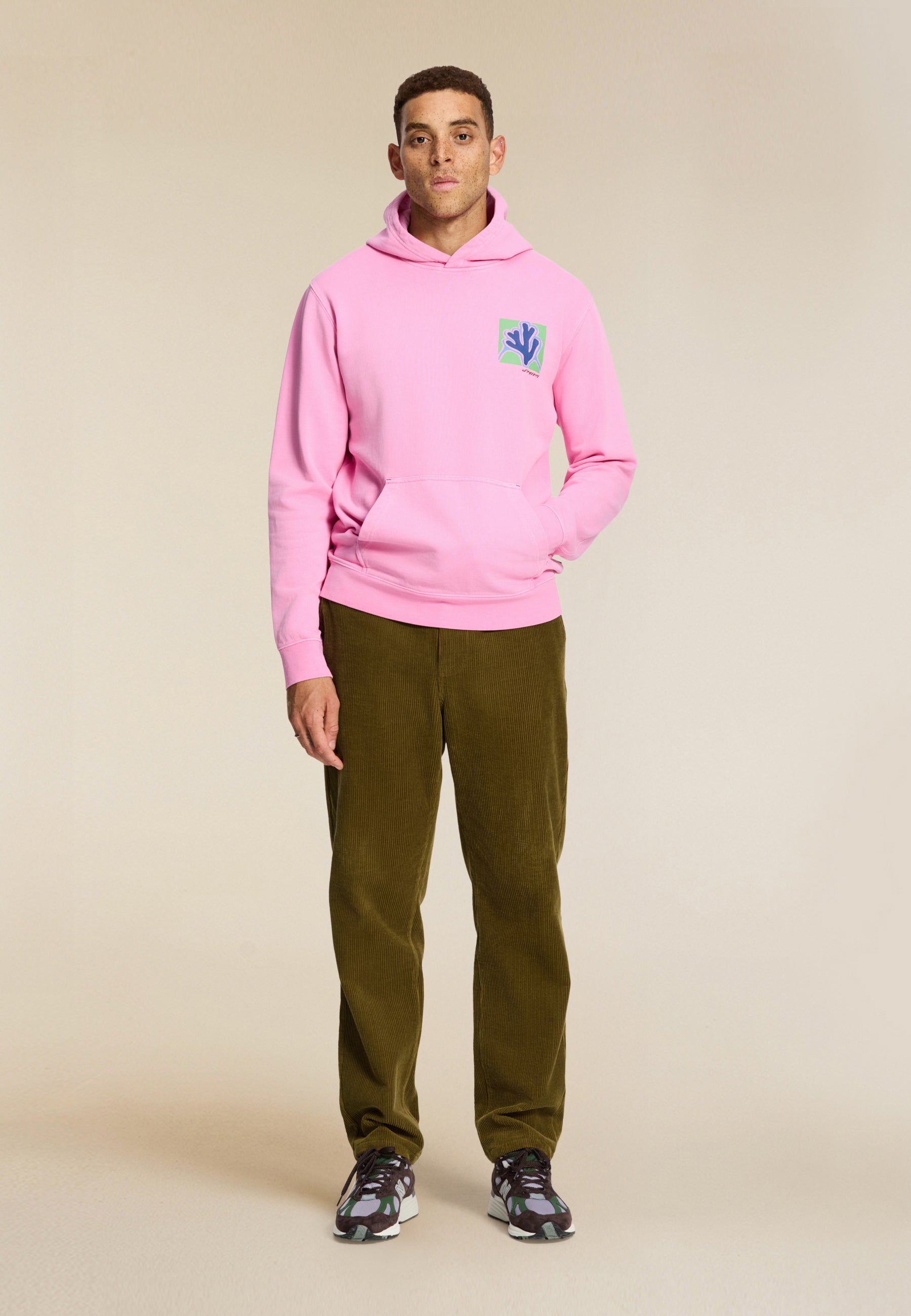 LEO regular fit slow pace hoodie | pink dusk