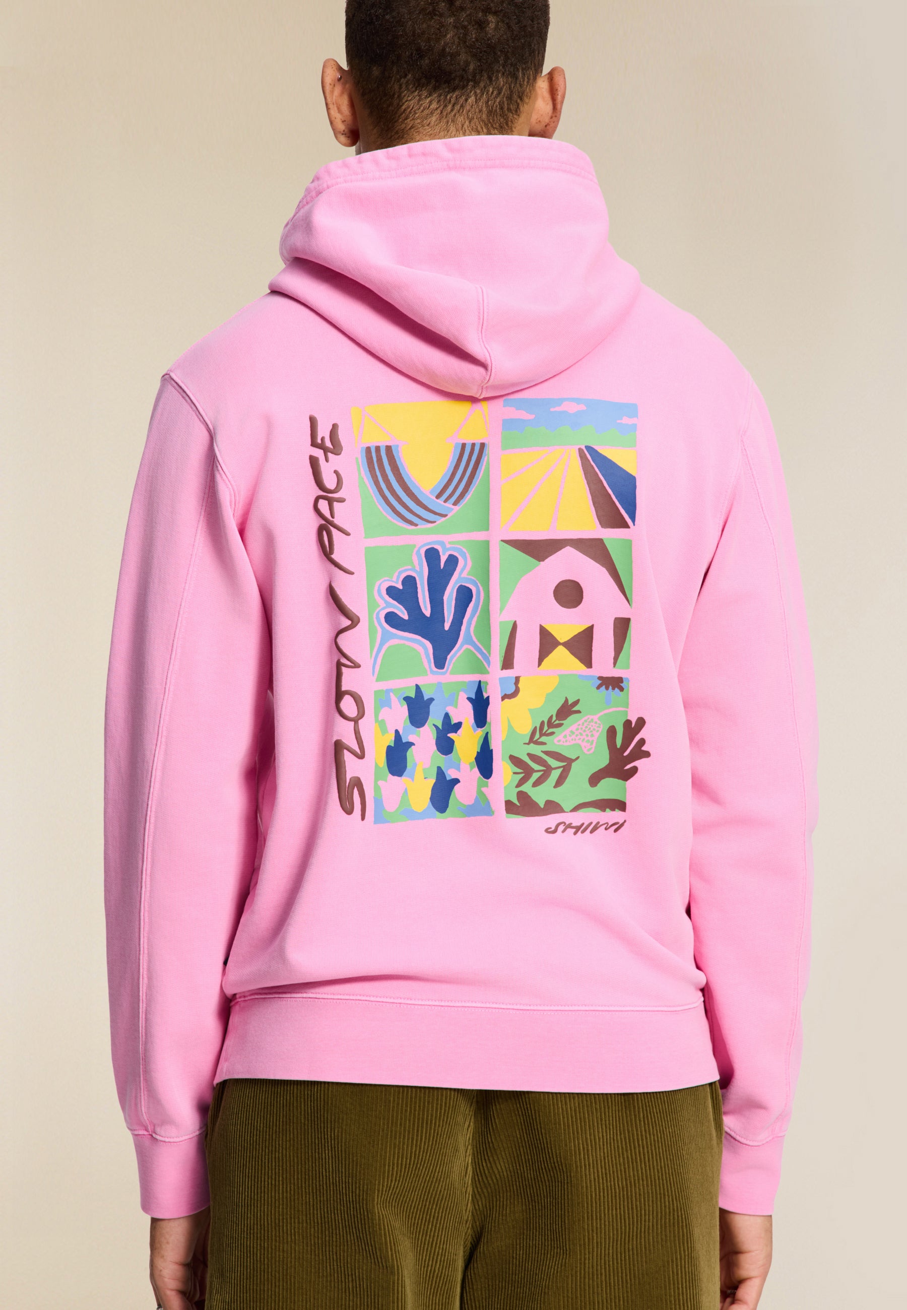 LEO regular fit slow pace hoodie | pink dusk