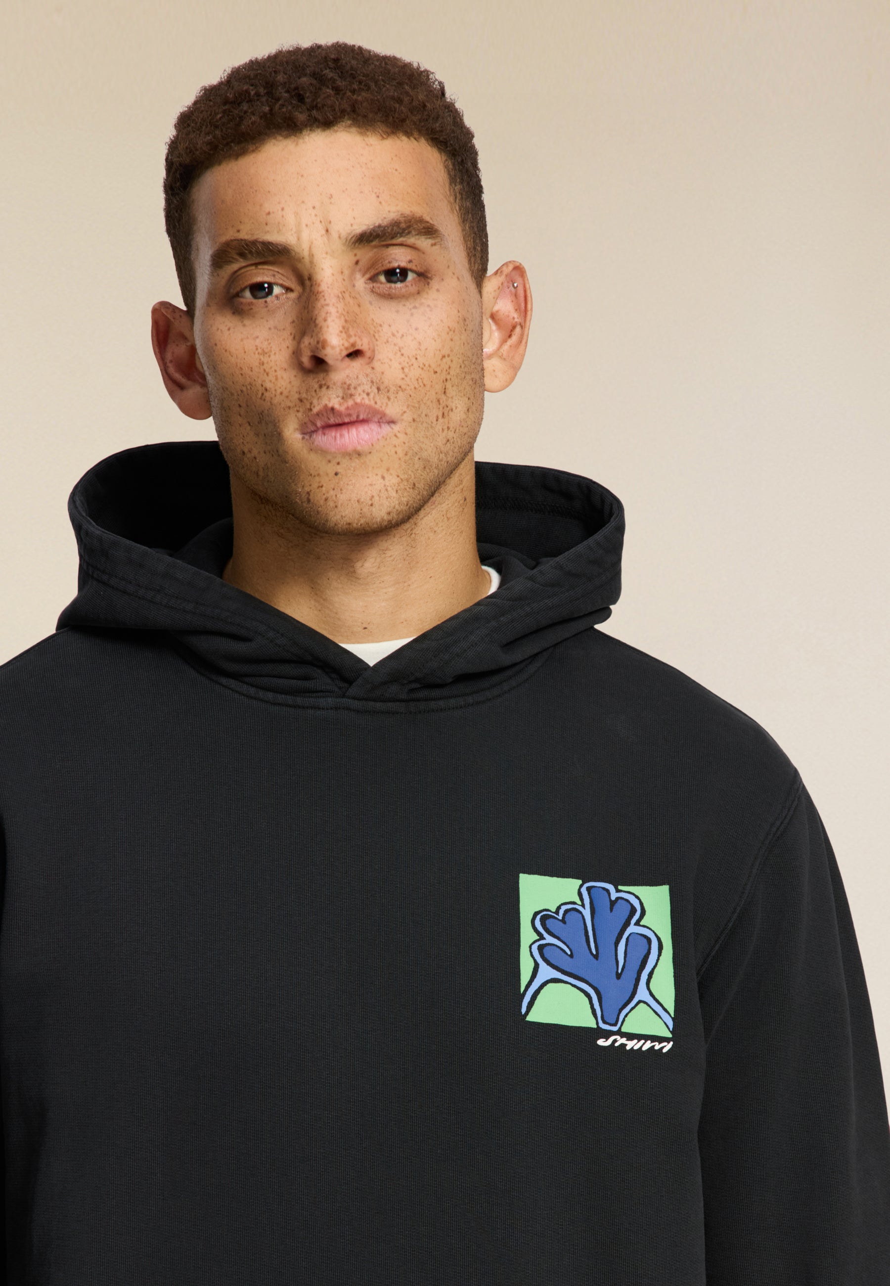 LEO regular fit slow pace hoodie | black