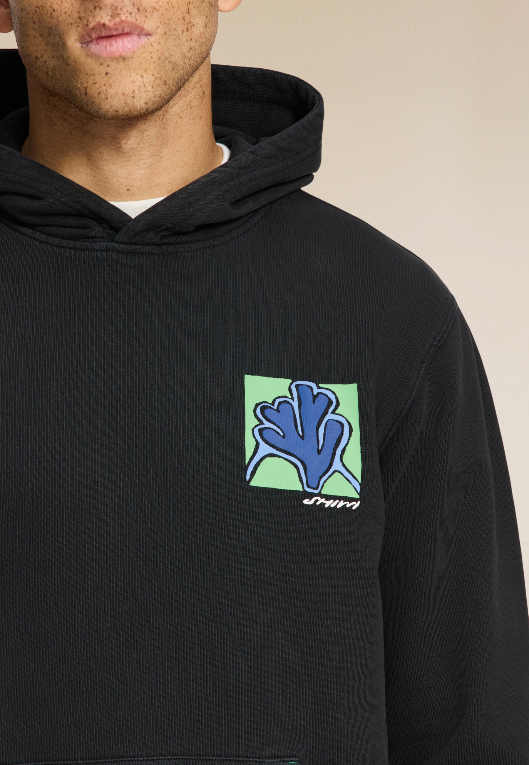 LEO regular fit slow pace hoodie | black