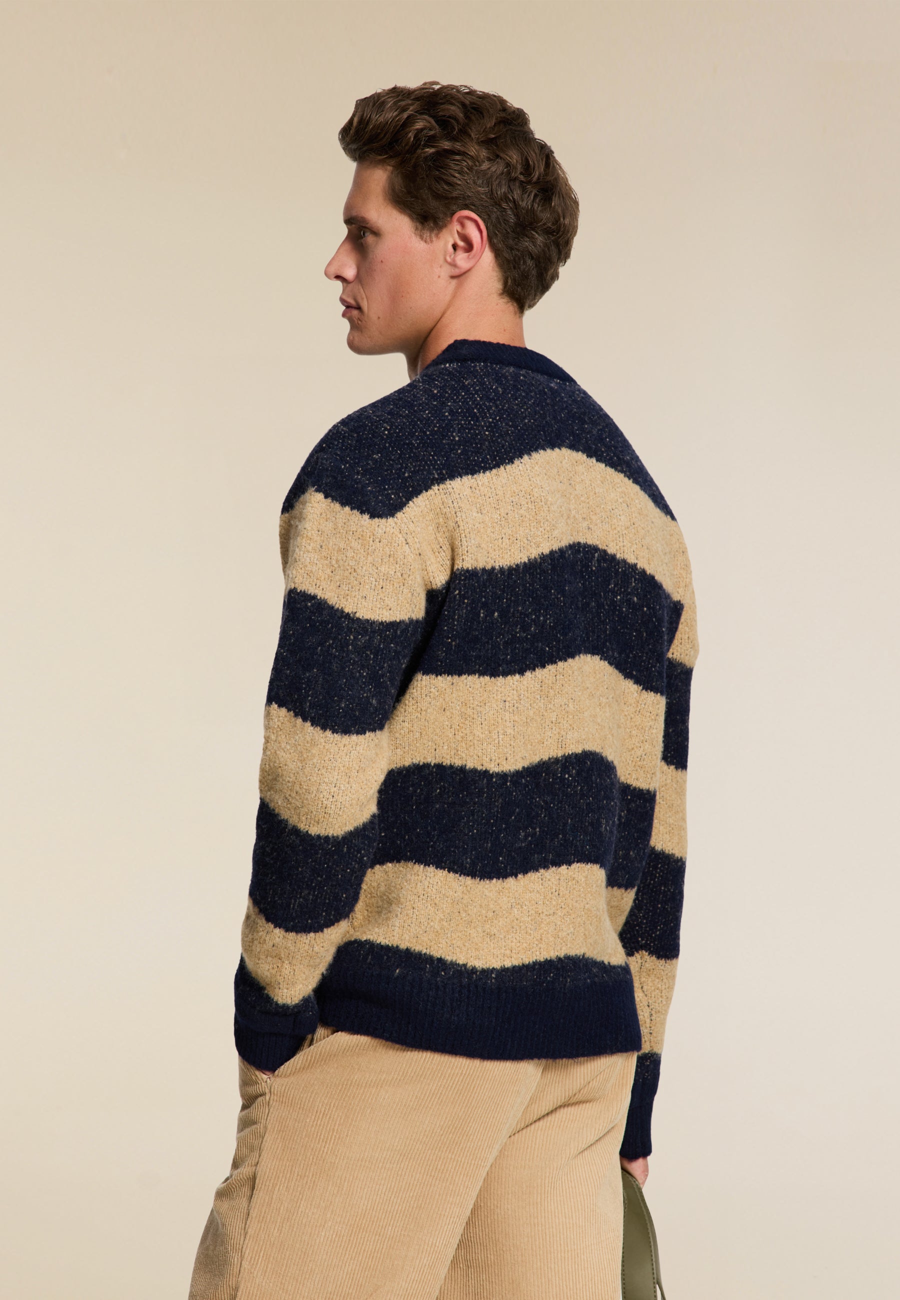 PIKE relaxed fit wave pullover | blue clay