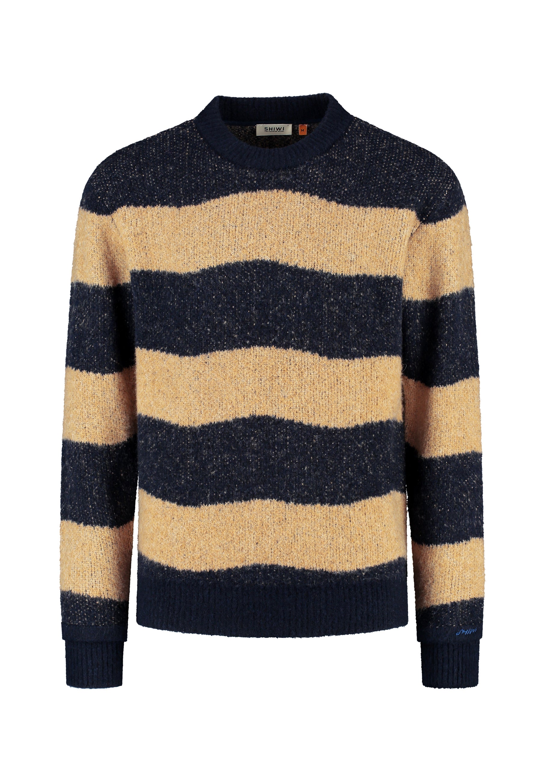 PIKE relaxed fit wave pullover | blue clay