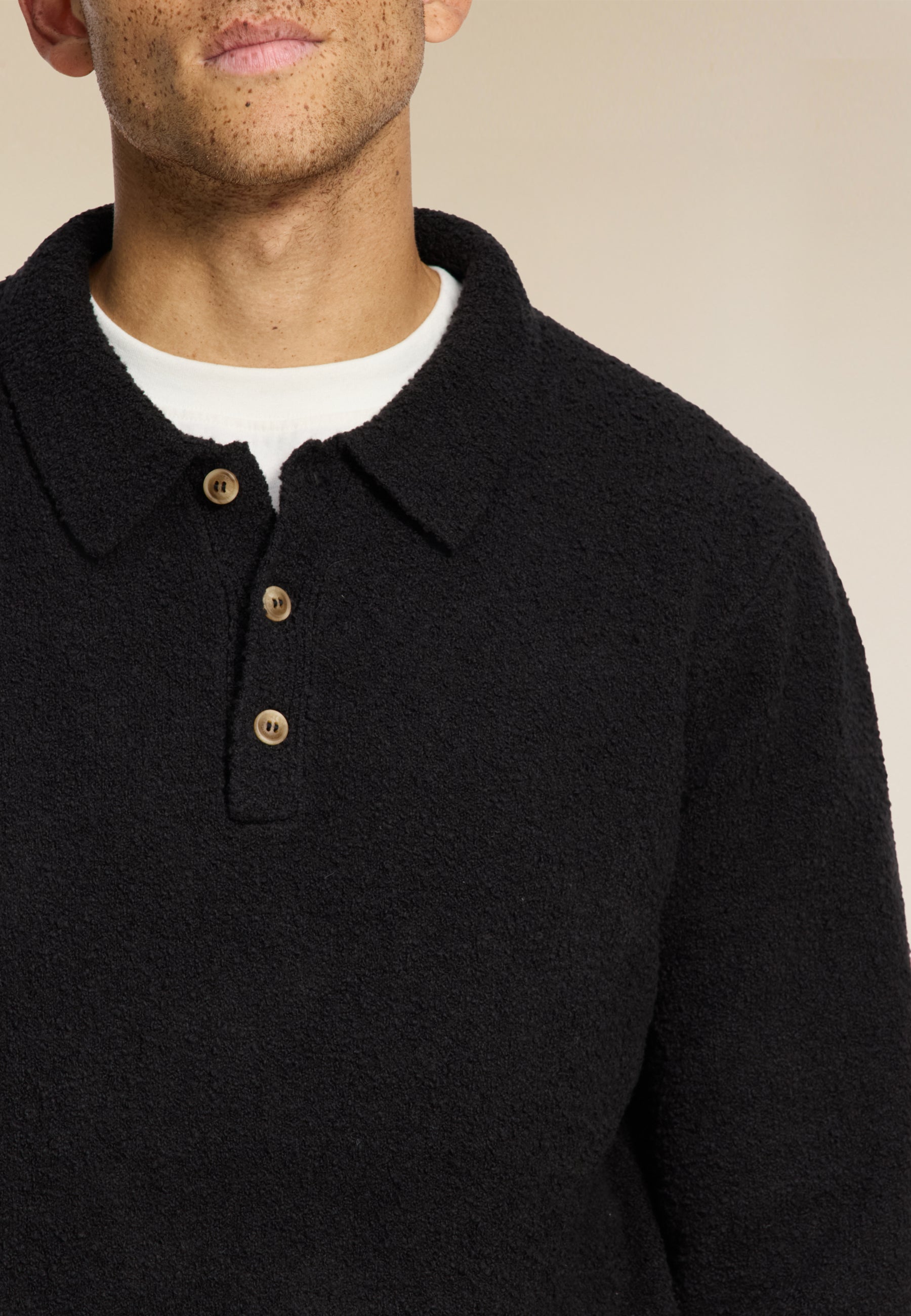 PENN regular fit boucle polo | black