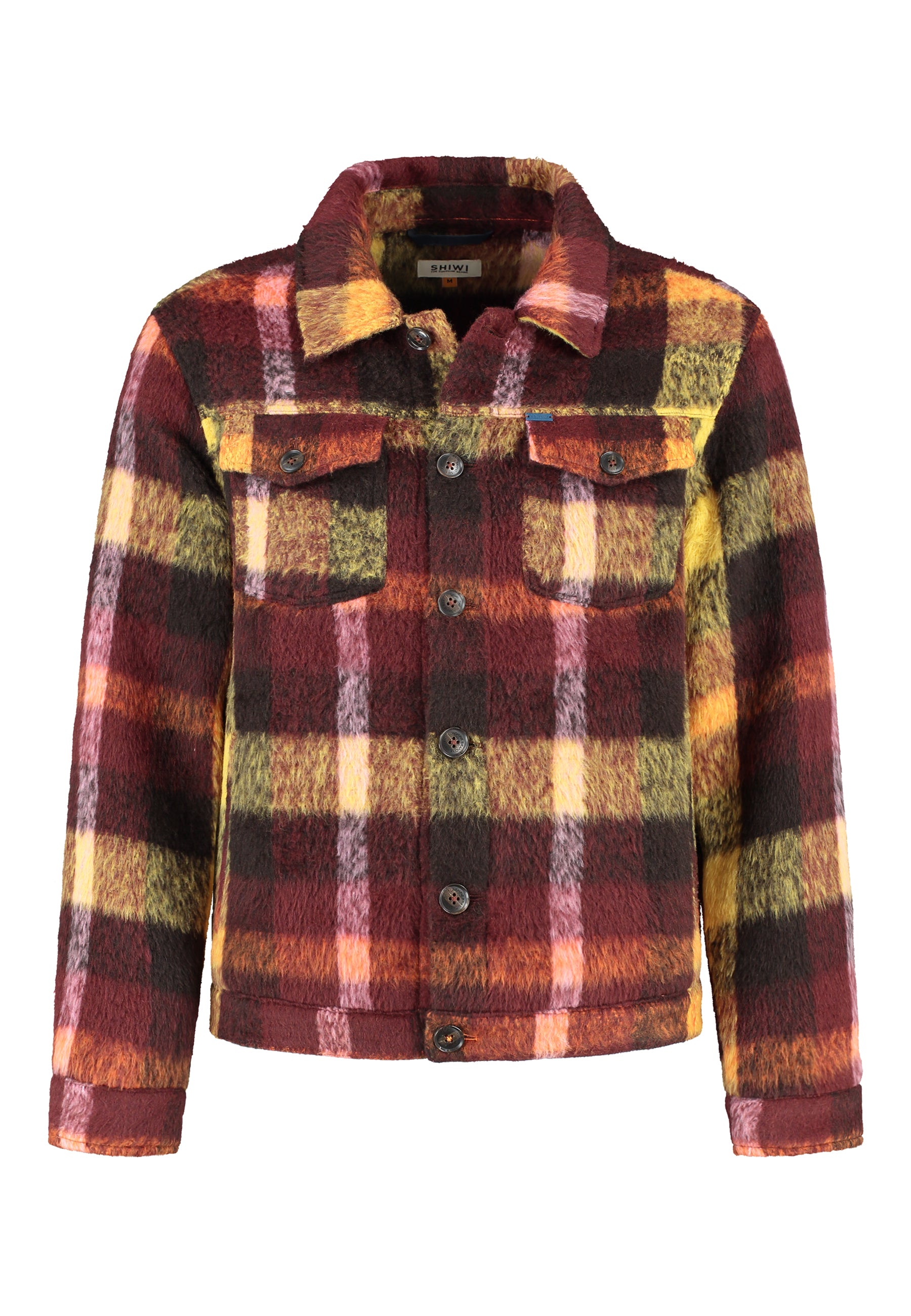 SYD brushed check jacket | red earth
