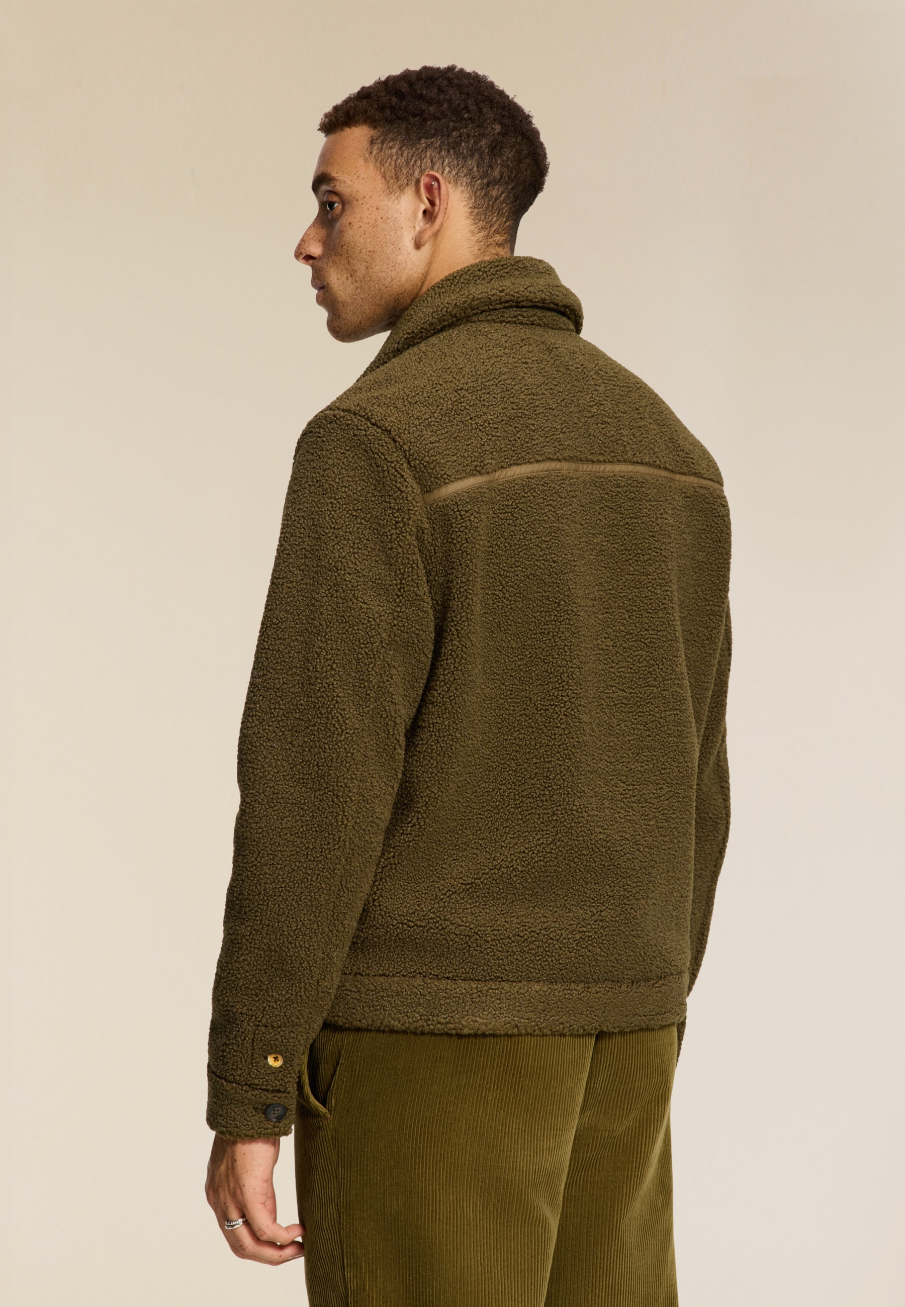 SYD teddy jacket | green olive