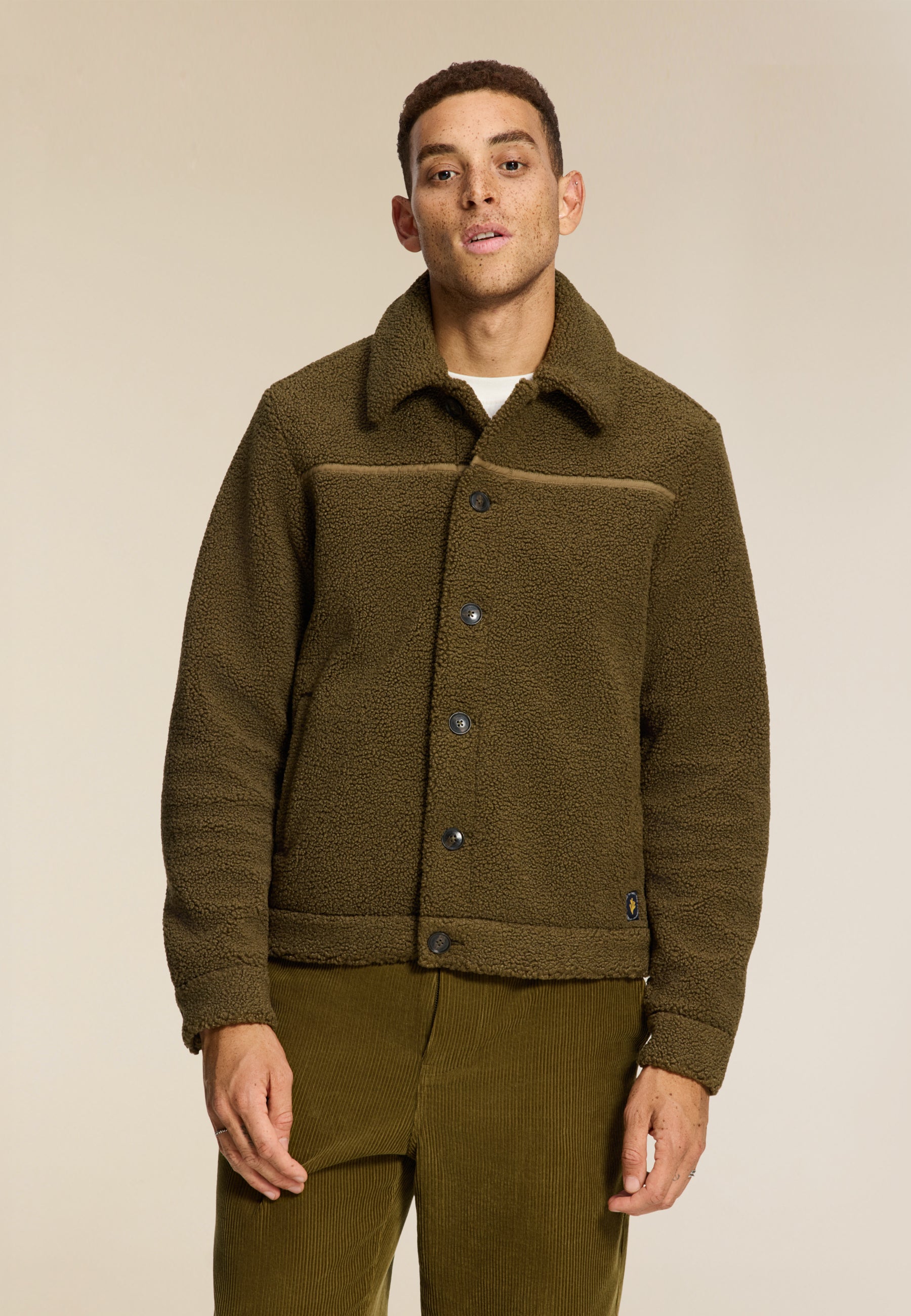 SYD teddy jacket | green olive