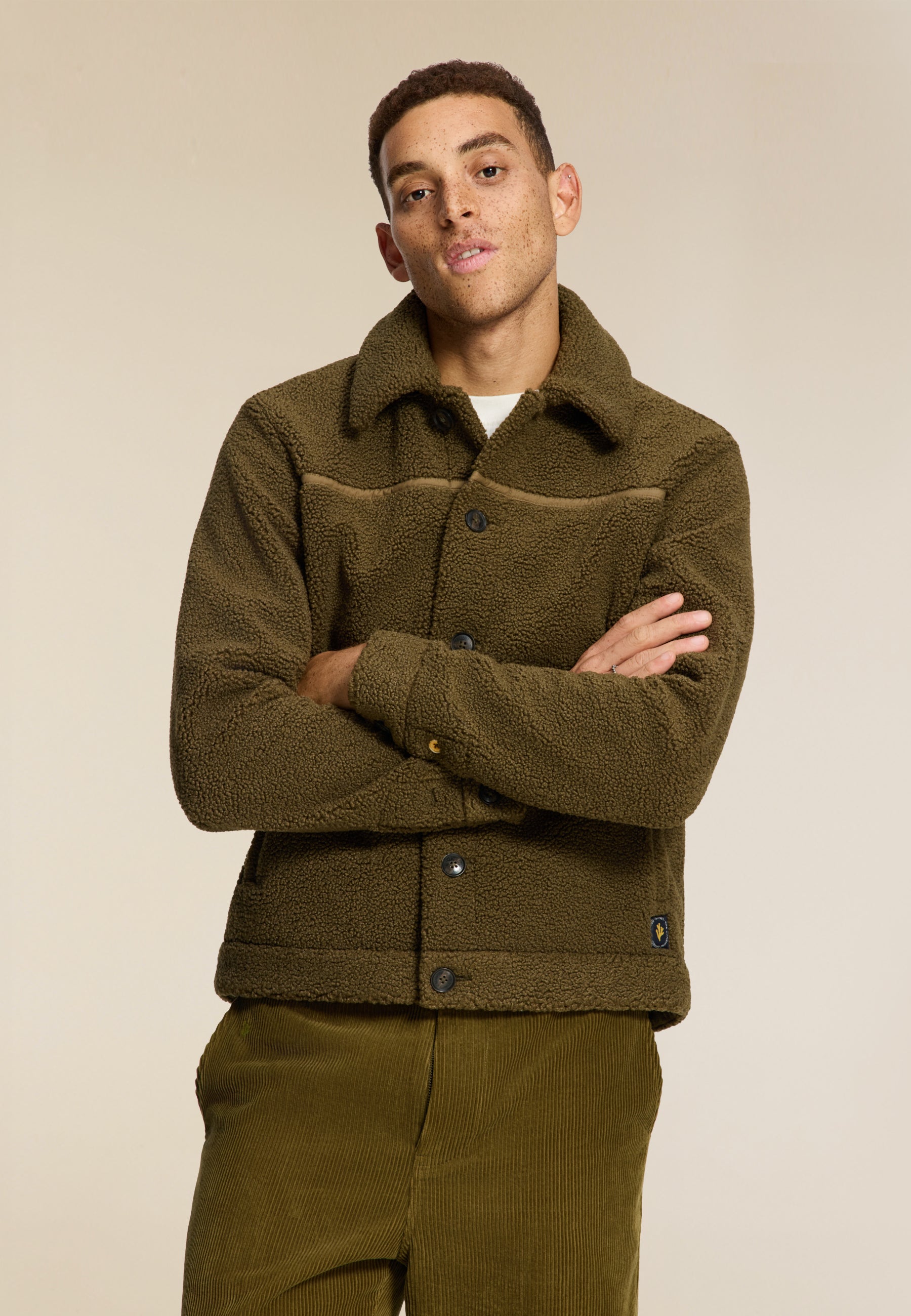 SYD teddy jacket | green olive