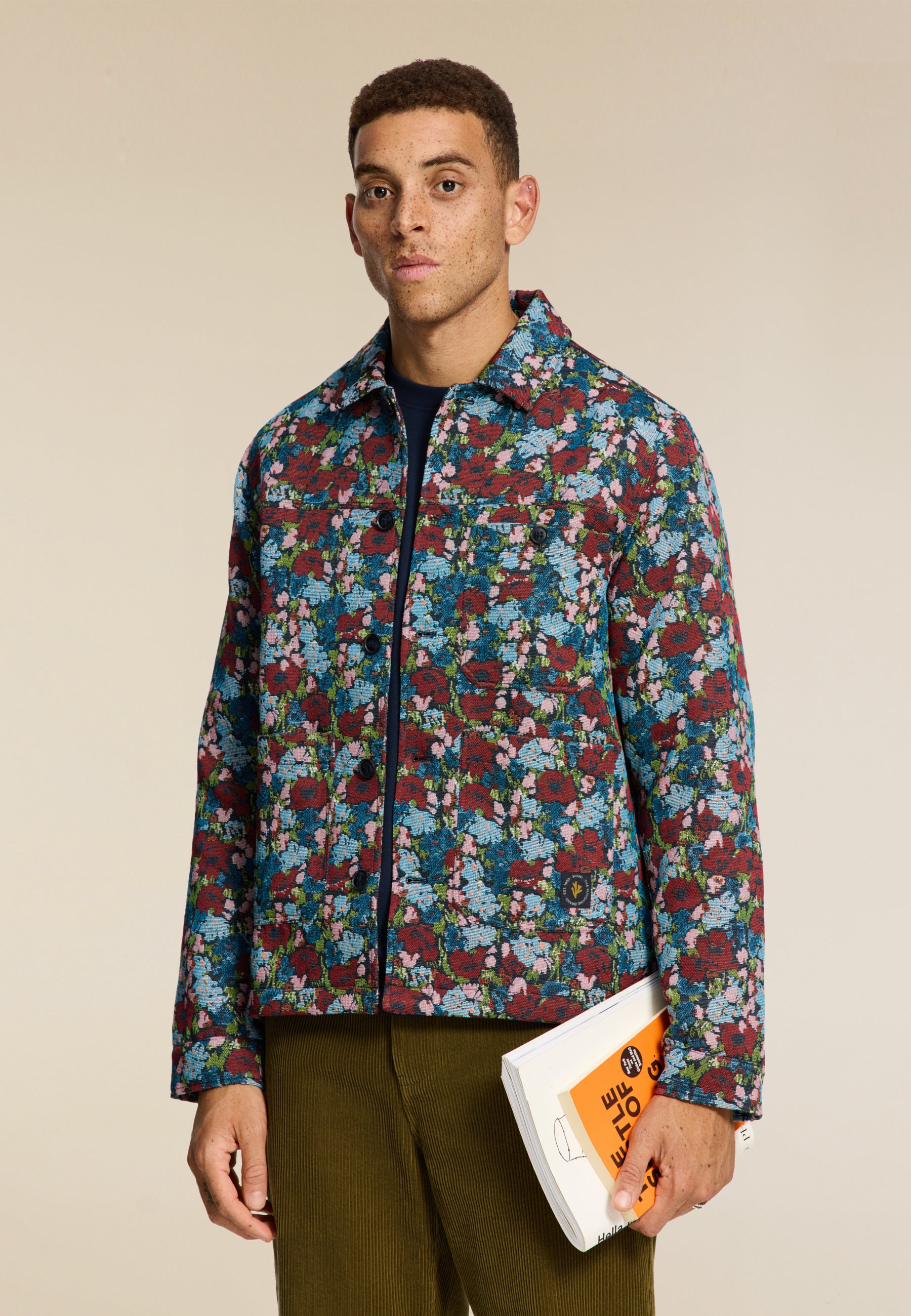 IAN floral field jacket | dark navy