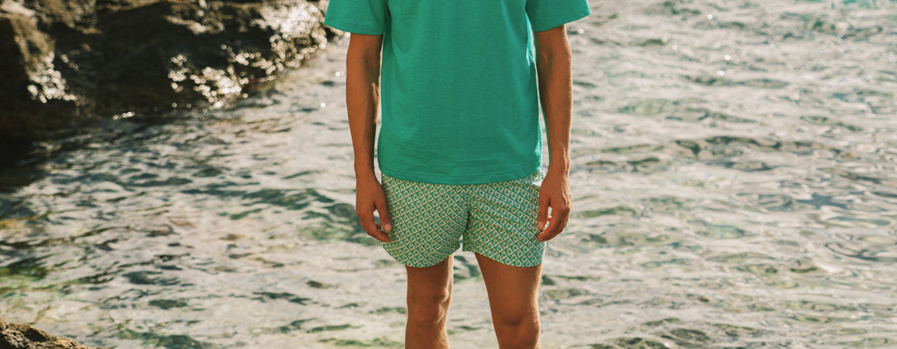 NATE QUICK DRY swim shorts coral revers | blue lagoon - Shiwi