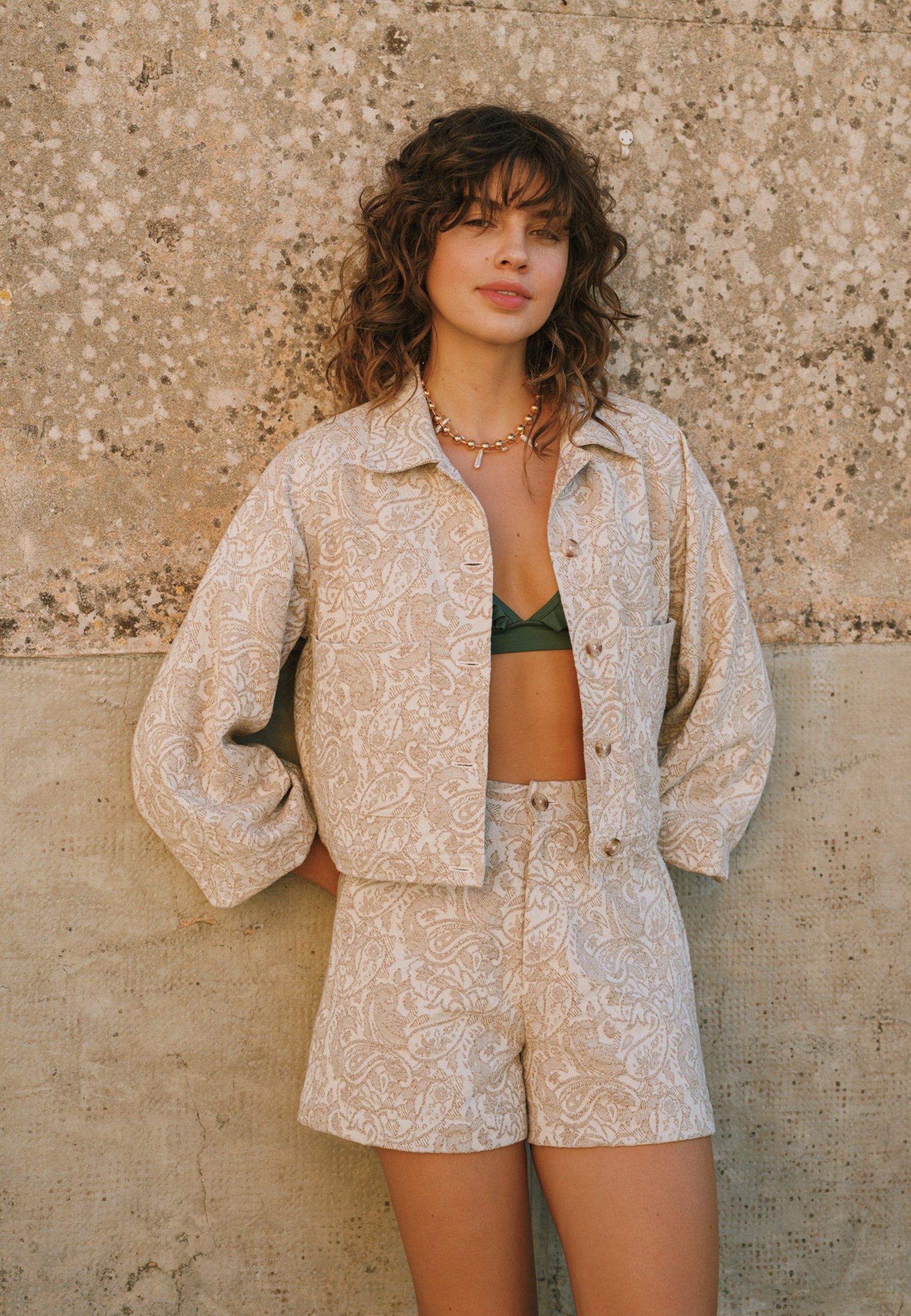 MAE shorts paisley jacquard