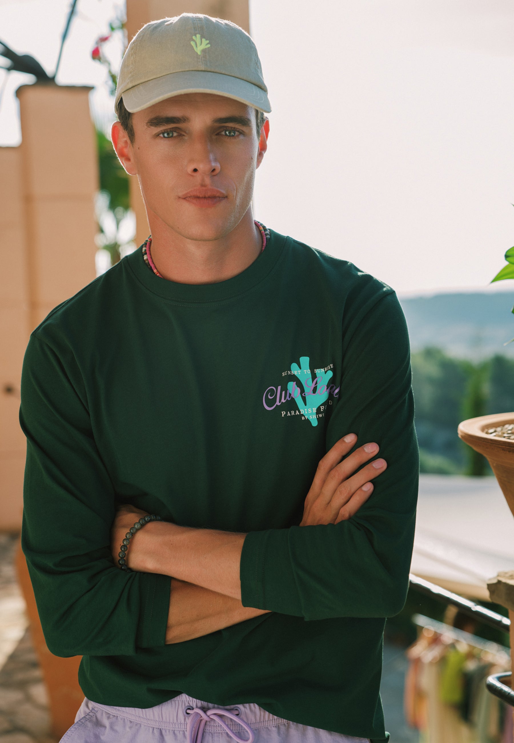 JUDE regular longsleeve paradise | green leaf