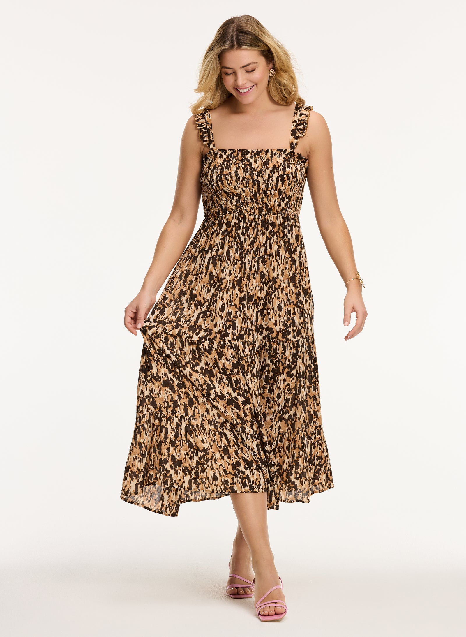 Ladies SEYCHELLES dress faded leopard