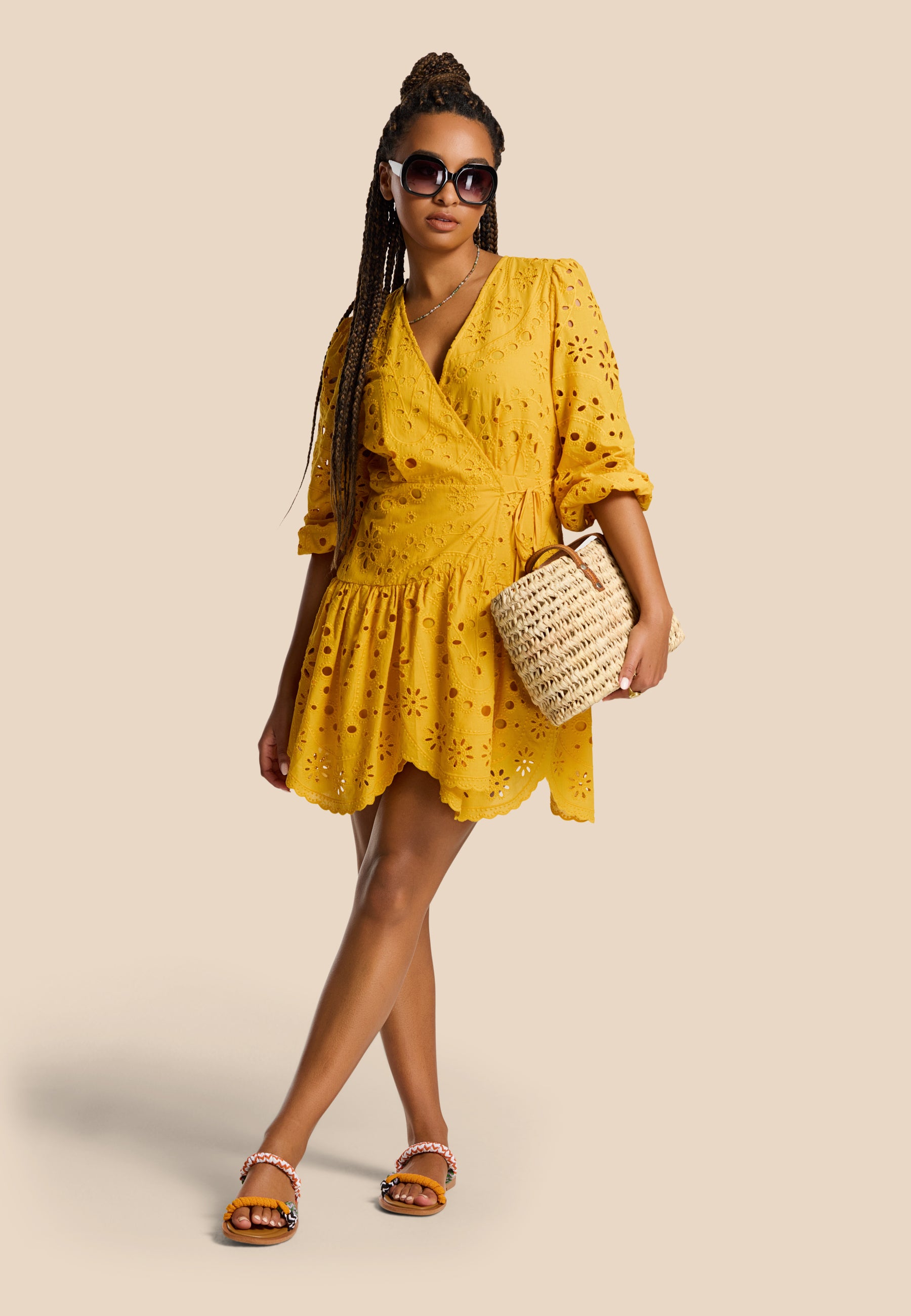JOELLE dress paisley broderie