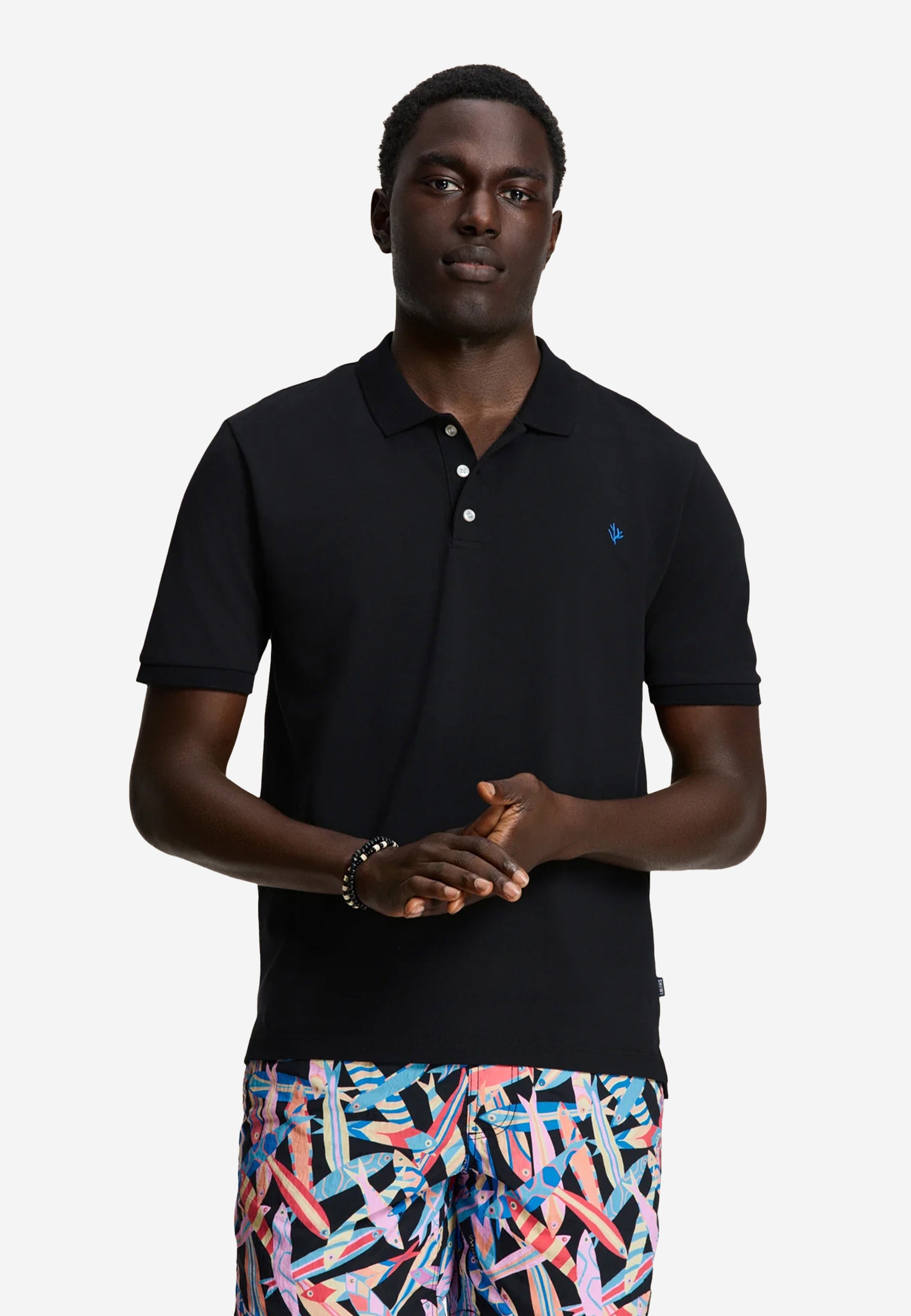JUSTIN regular polo solid | black - Shiwi