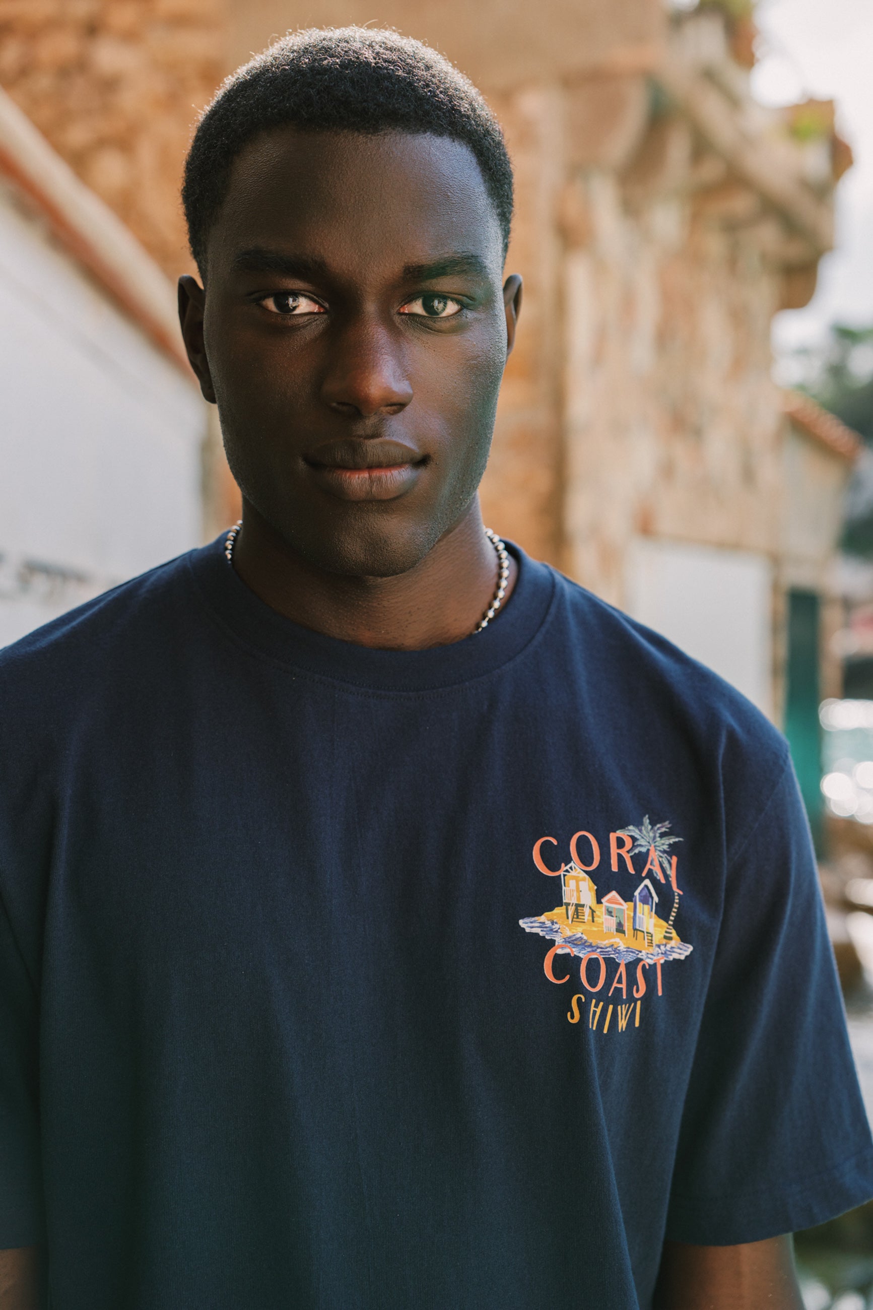 FINN relaxed t-shirt coral coast | dark navy